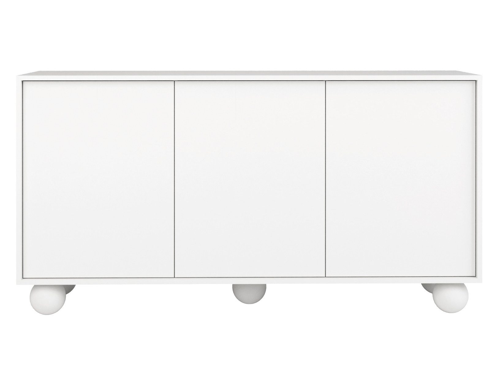 Beautysofa Kommode ADEL 154 cm im modernen Stil (Sideboard grifflos 3 Türen, Push-to-Open), Design Kommode für Wohnzimmer & Schlafzimmer