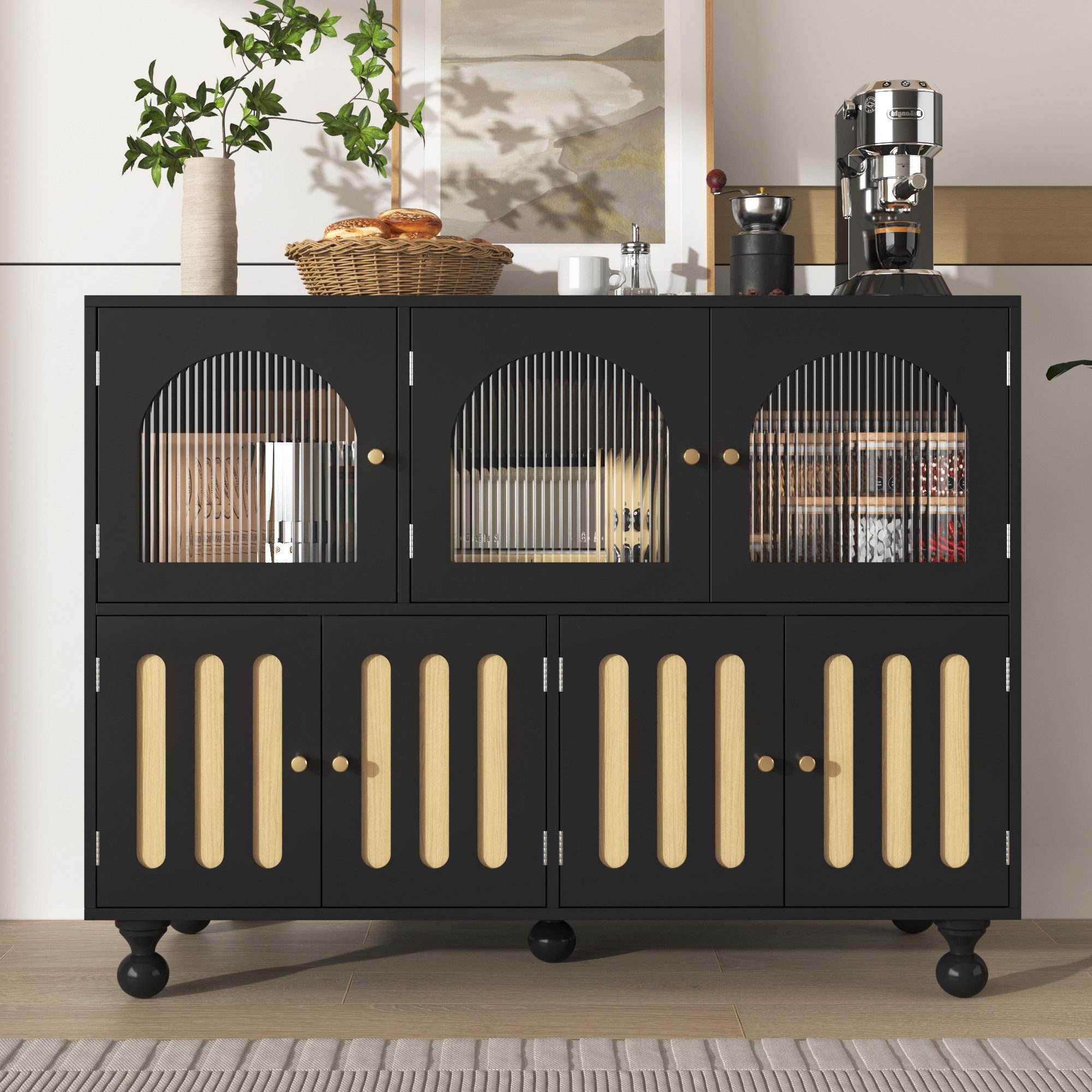 OKWISH Sideboard Aufbewahrungsschrank mit ausreichend Stauraum günstig online kaufen