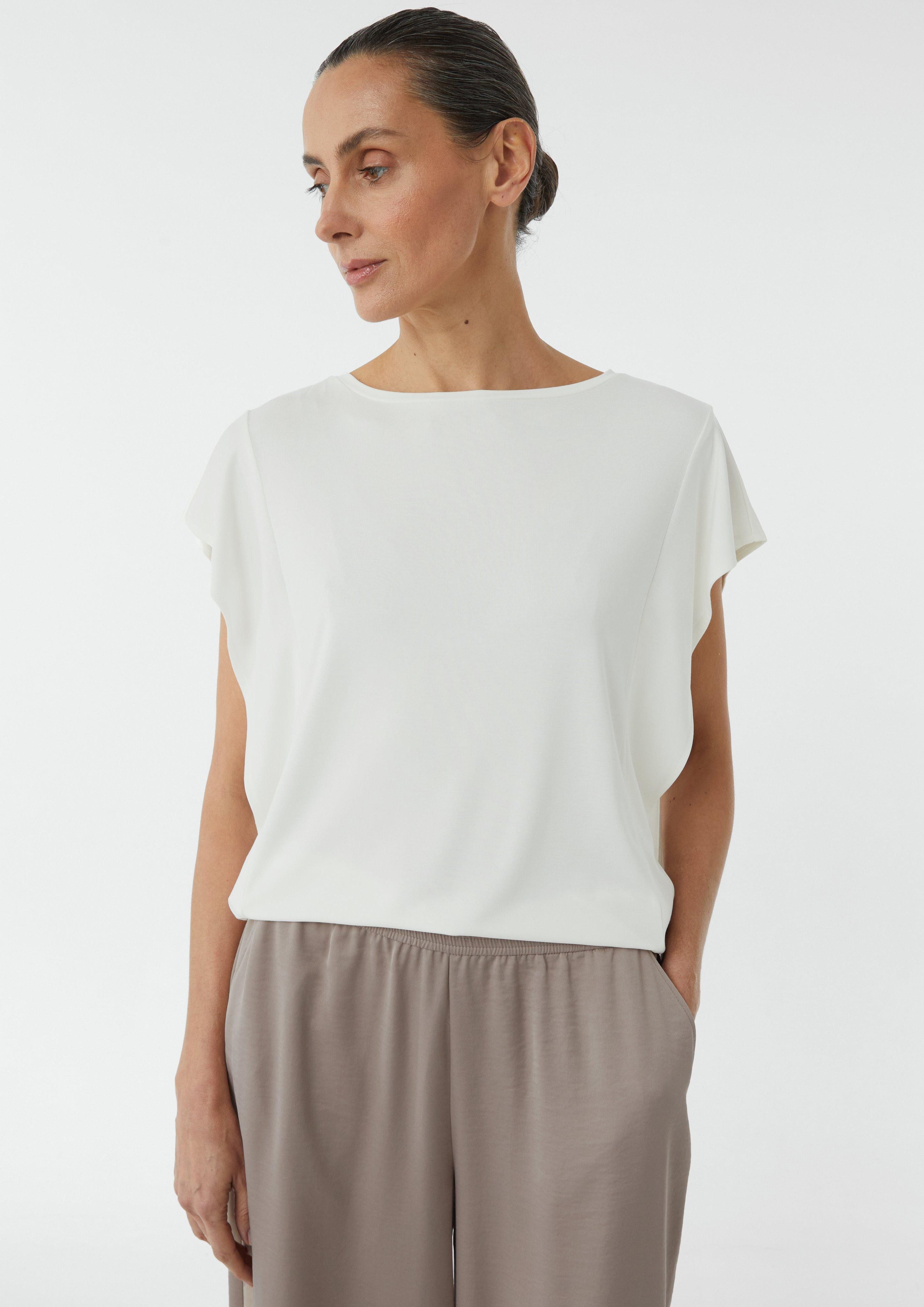 Kurzarmshirt Jersey-Shirt mit Volant