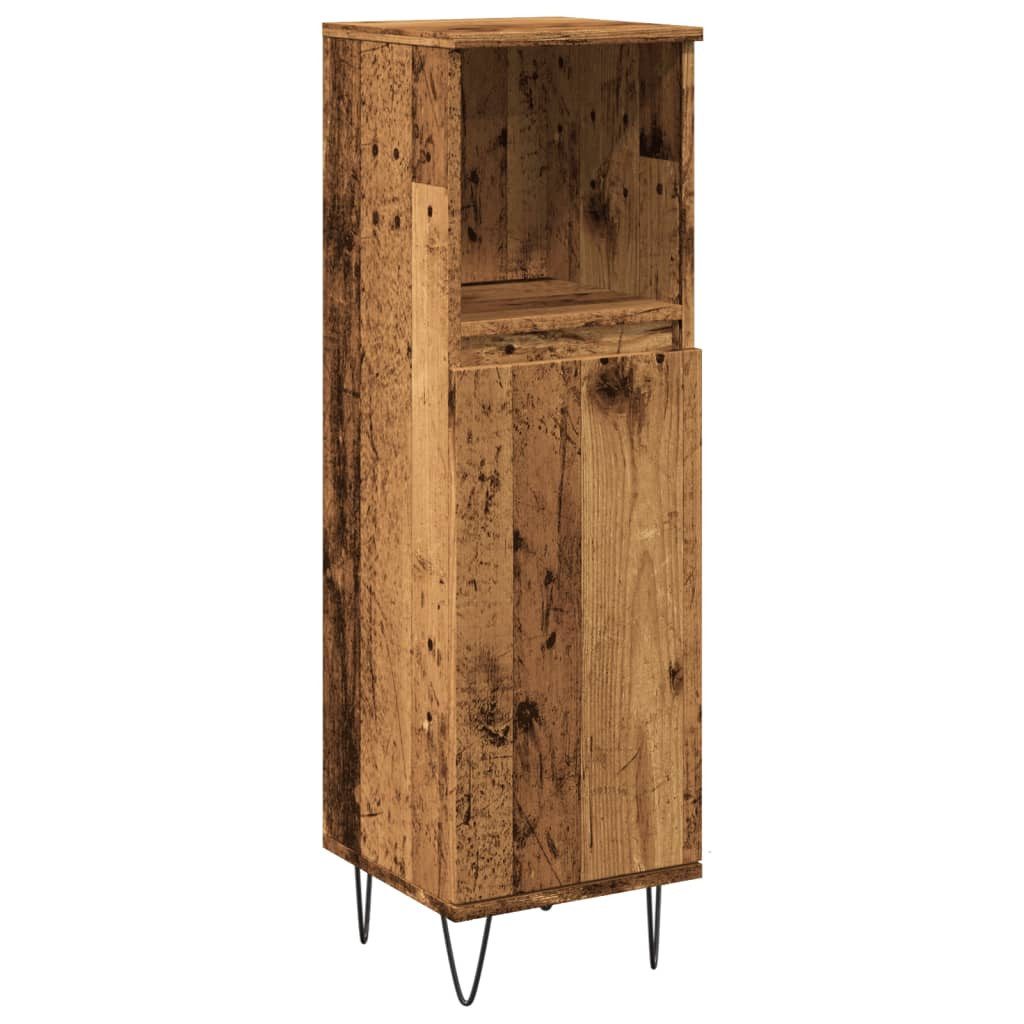 vidaXL Badezimmer-Set Badschrank Altholz-Optik 30x30x100 cm günstig online kaufen