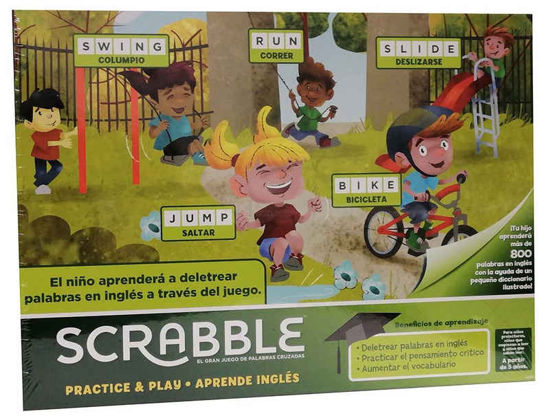 Mattel games Lernspielzeug Mattel Scrabble GGB31 Englisch lernen - Spanische (Englisch lernen mit Scrabble, Spanische Version für Kinder)