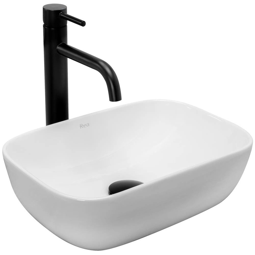 wohnwerk.idee Aufsatzwaschbecken Waschbecken Keramik Weiß Klein Gäste WC Gäste Bad Belinda Mini