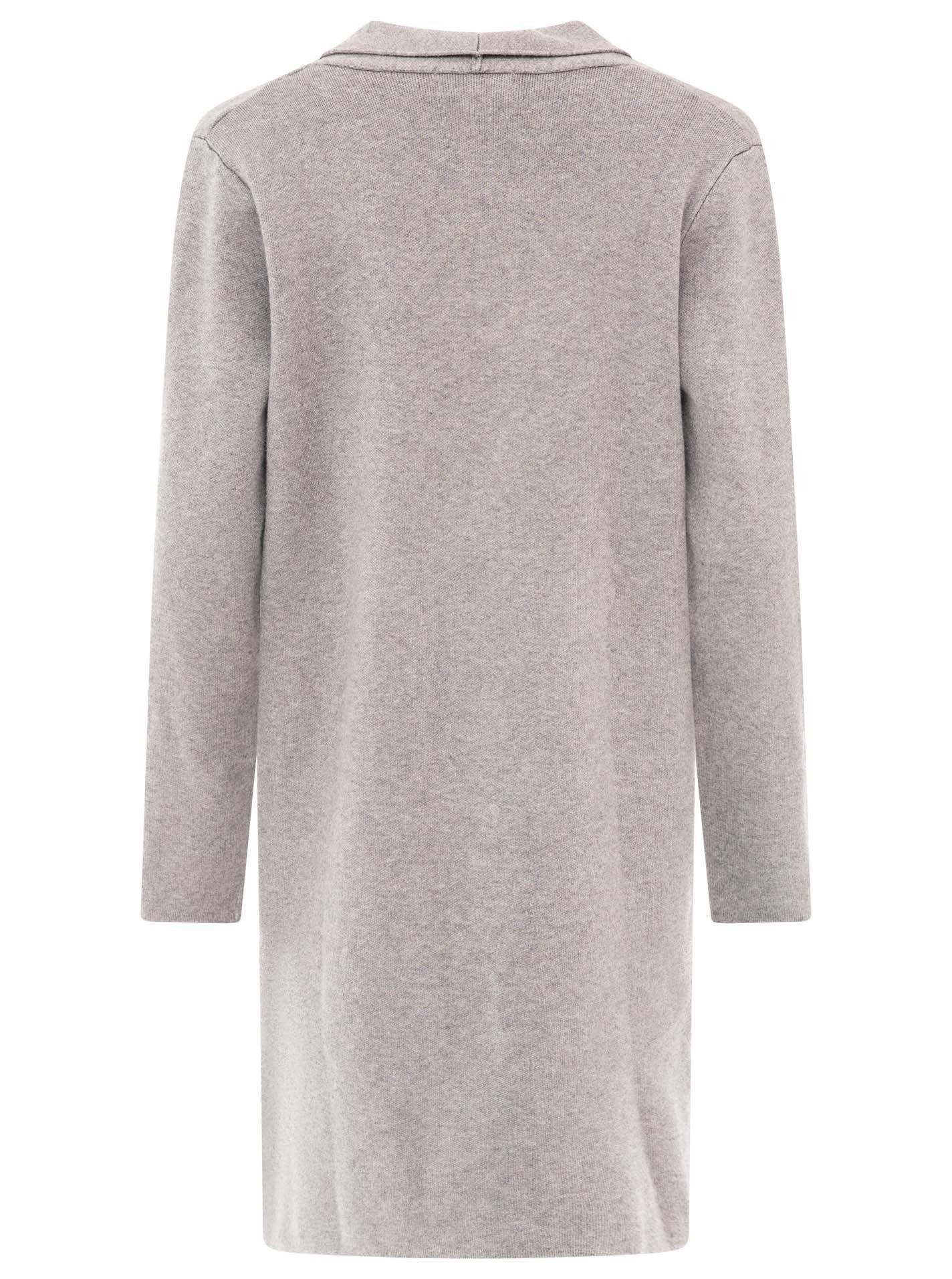 Zwillingsherz Cardigan "Jessi" mit Kragen, Langarm, aufgesetzte Taschen, ohne Verschluss, knielang – Bild 3 von 5