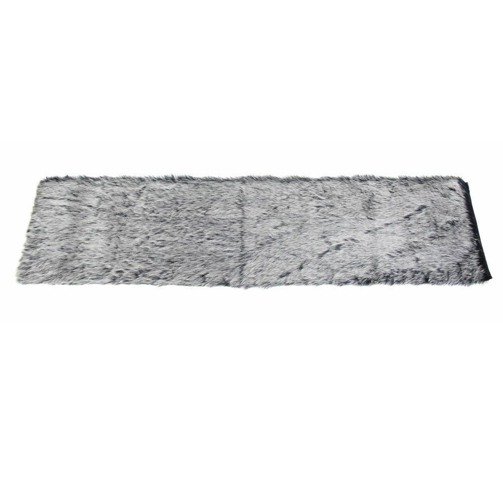 Home-trends24.de Tischläufer Felloptik Grau Schwarz Kunstfell Tischdeko Tis günstig online kaufen