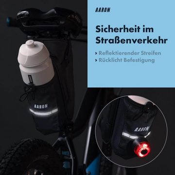AARON Satteltasche Fahrrad Satteltasche mit Flaschenhalter, wasserabweisend mit Reflektor
