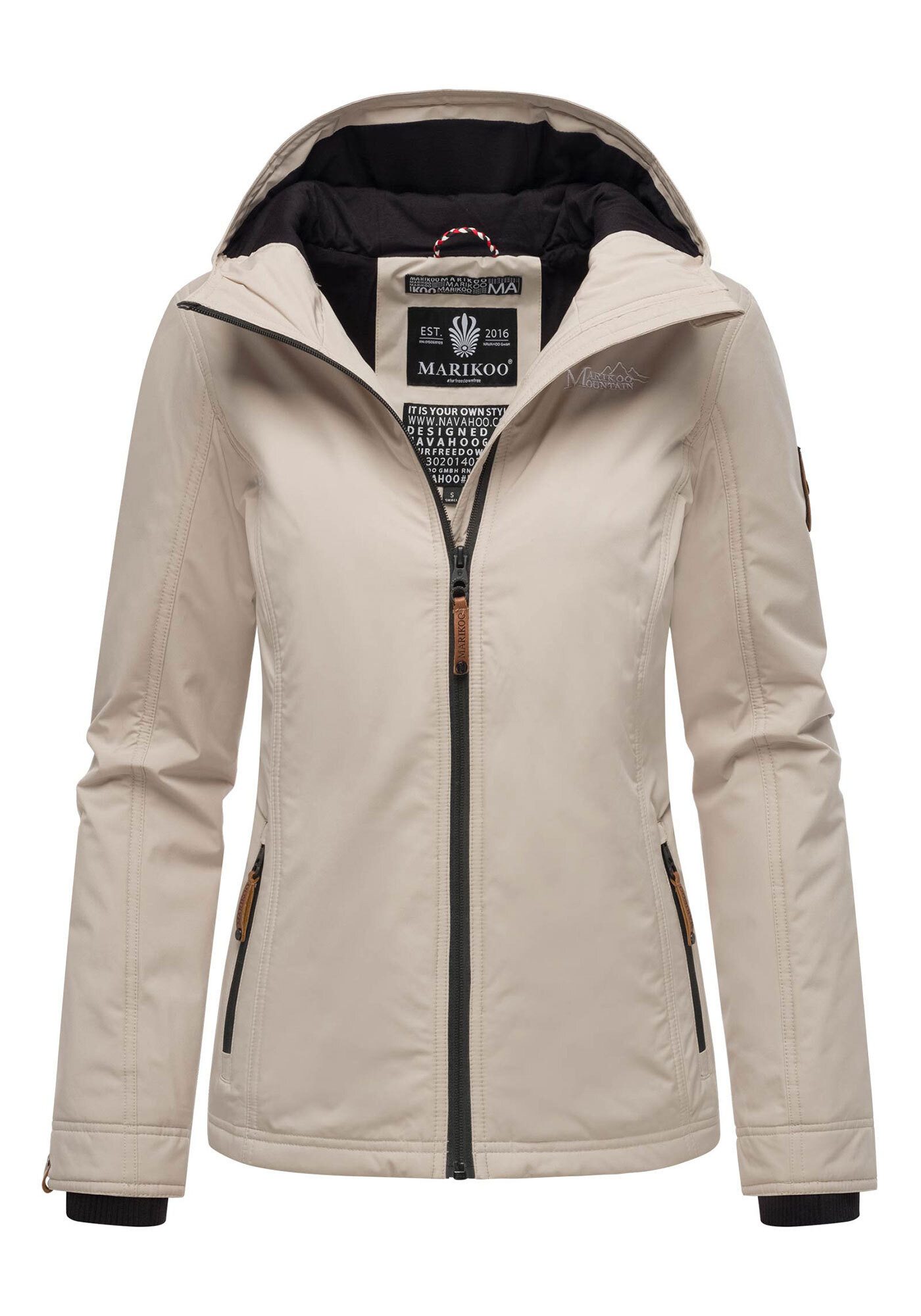 Marikoo Outdoorjacke Brombeere sportliche Übergangsjacke mit Kapuze günstig online kaufen