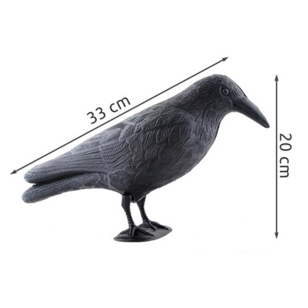 ISO TRADE Vogelattrappe Vogelabwehr Rabe,10 m (Spar-Set, 1-St., ästehtisch realistisch), Realistisches Erscheinungsbild