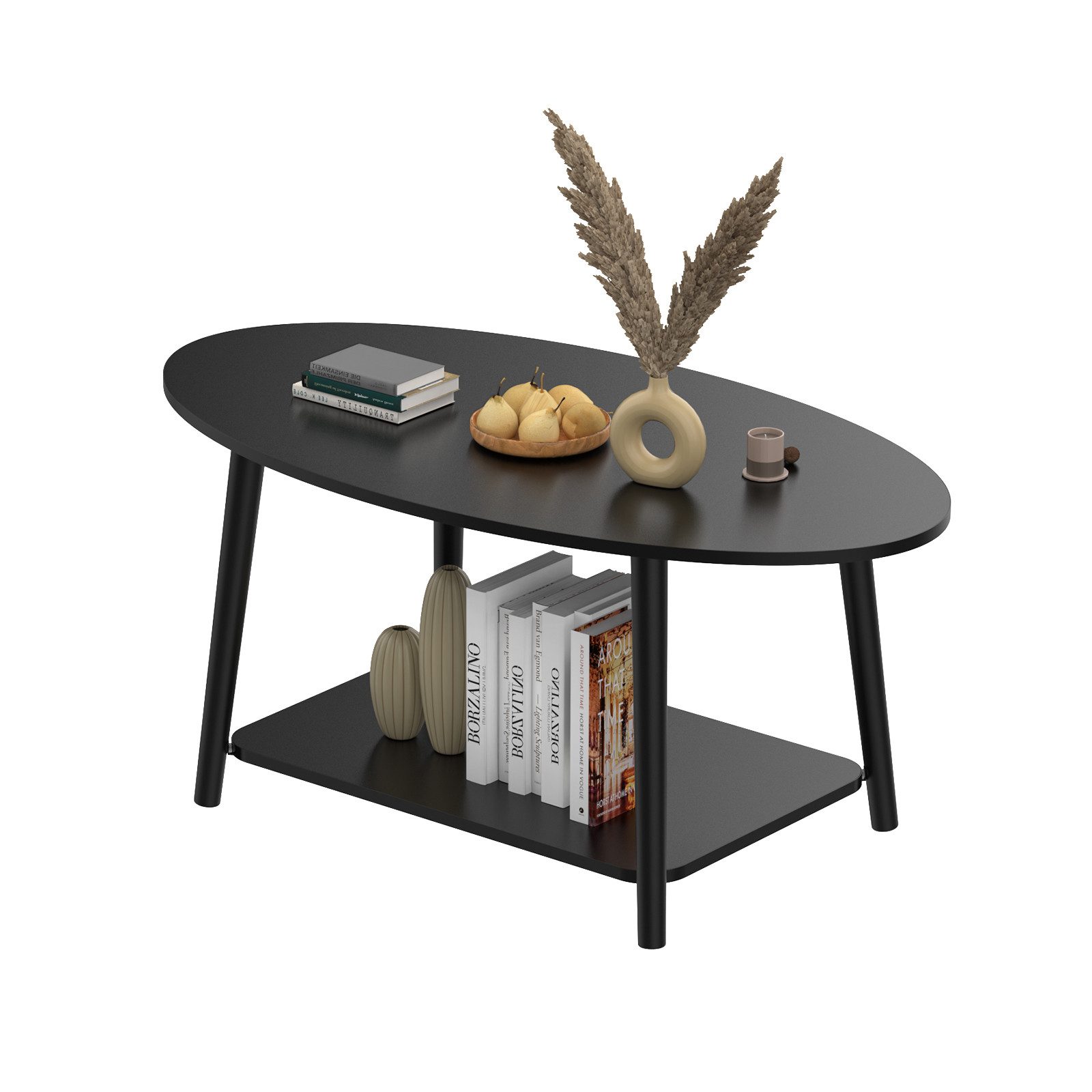 JEOBEST Couchtisch Doppelschicht Couchtisch, Beistelltisch Sofatisch mit Ab günstig online kaufen