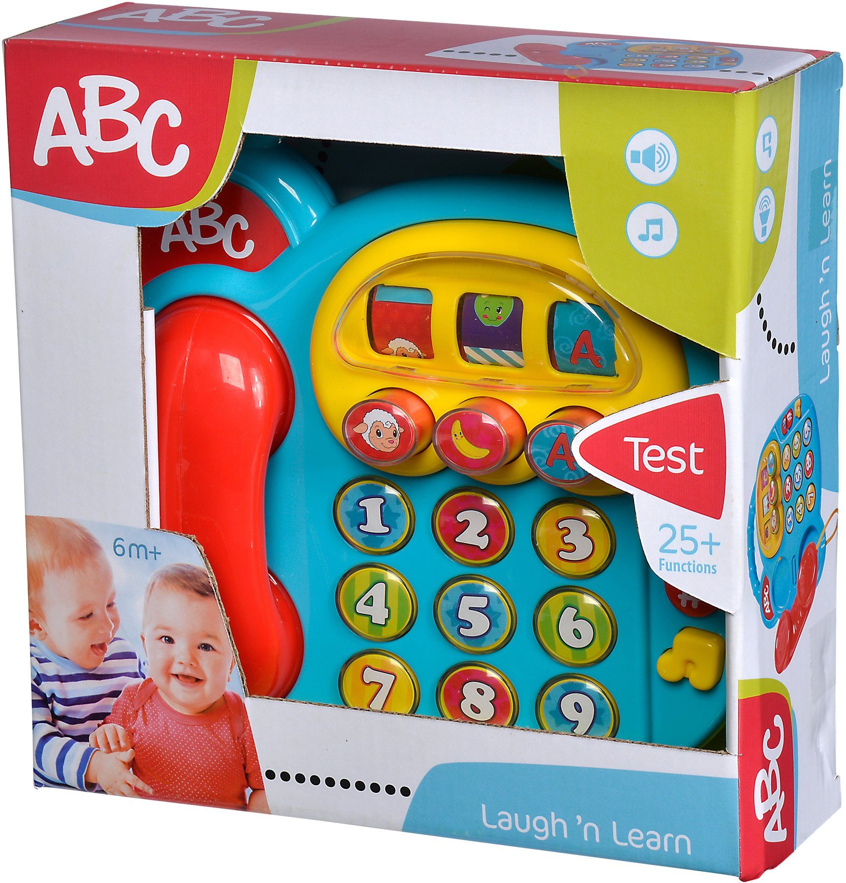 SIMBA Spieltelefon ABC Buntes Telefon, mit Sound