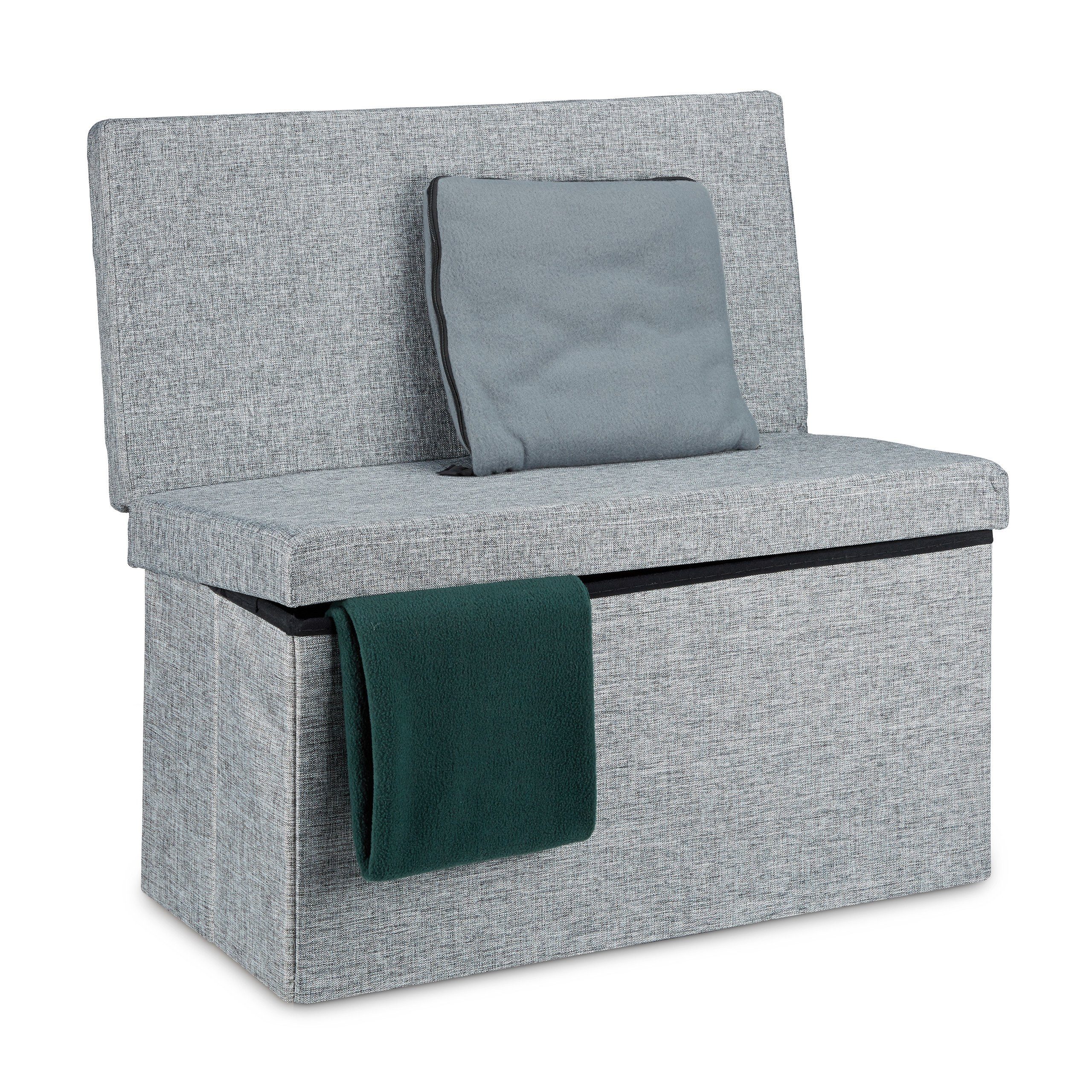 relaxdays Sitzhocker Faltbarer Sitzhocker mit Lehne günstig online kaufen