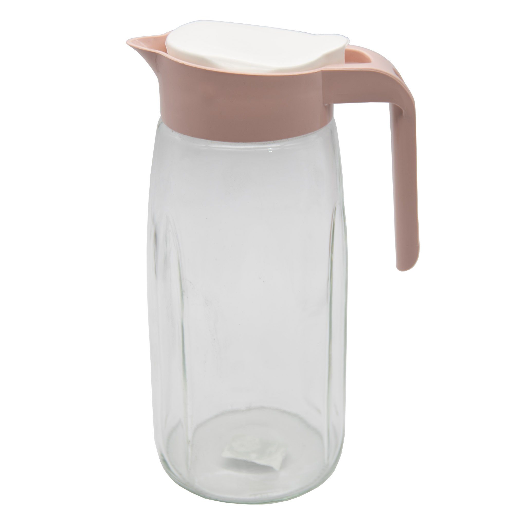 TSB Werk Wasserkrug Glaskaraffe Glas Karaffe Krug 1,45L Wasserkaraffe, Deckel, Glaskrug, Kanne, Saftkrug