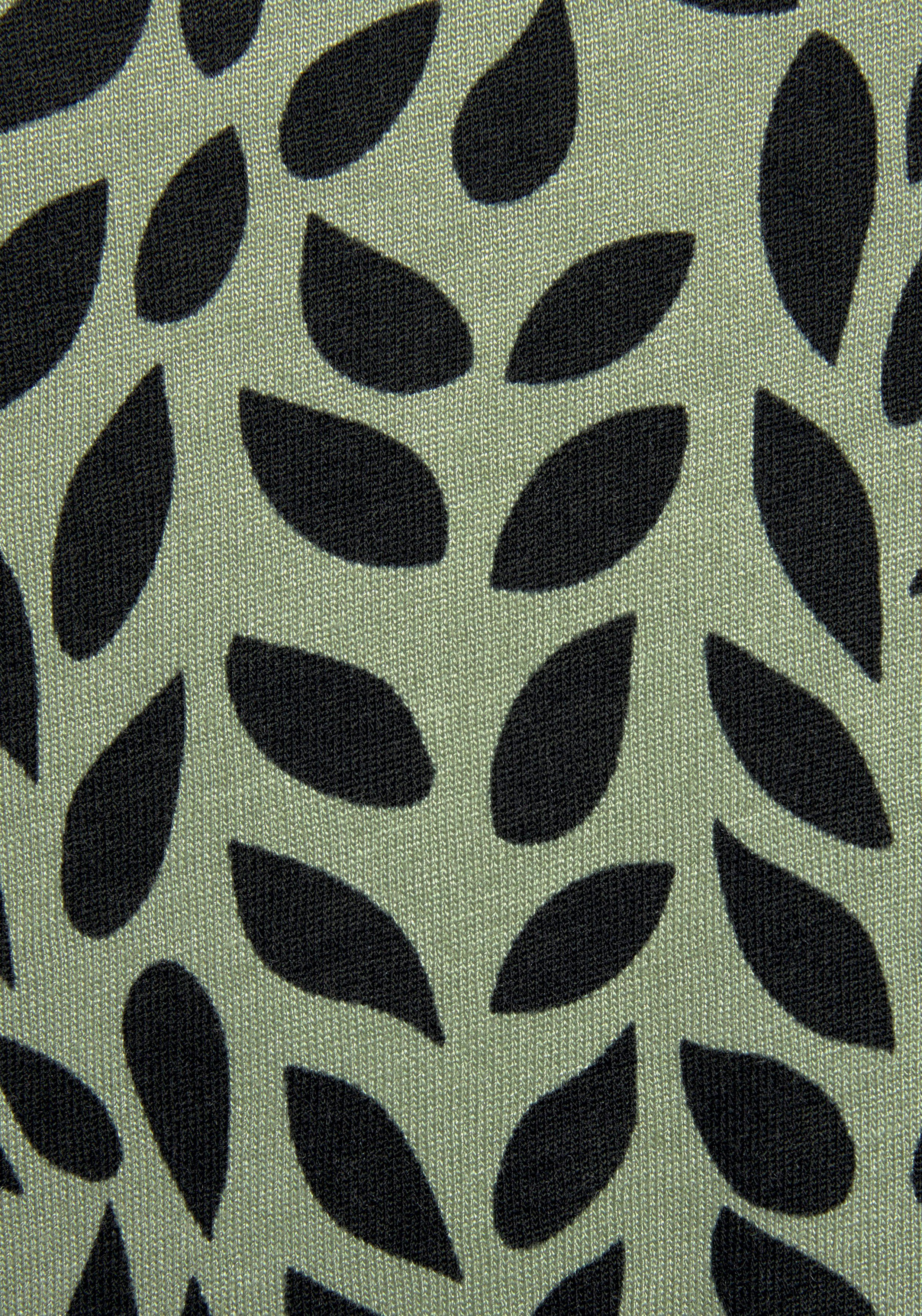 LASCANA Sleepshirt (1-tlg) der auf linken Kleiner Palmendruck Seite