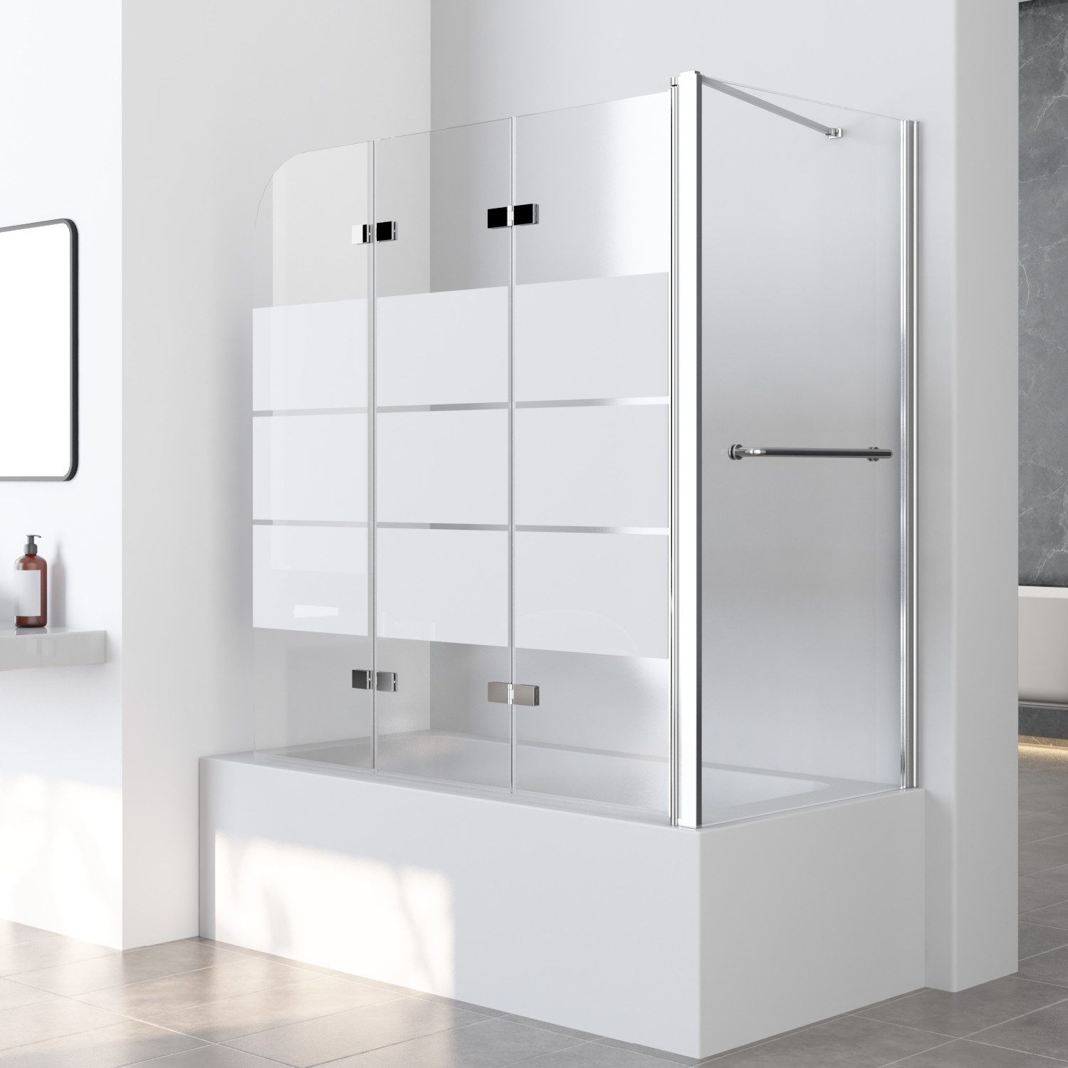 GOEZES Duschwand für badewanne mit seitenwand günstig online kaufen