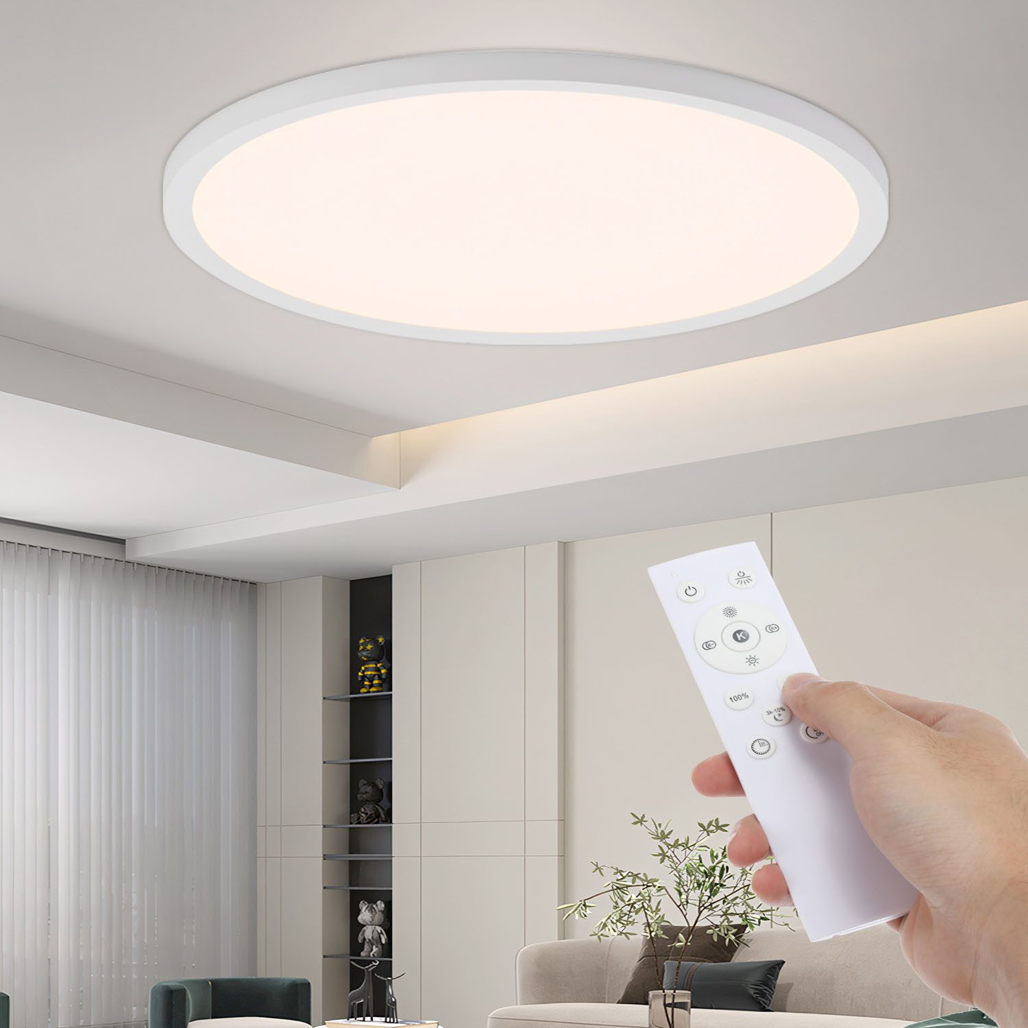 oyajia Deckenleuchte 50cm Ultradünne LED Deckenleuchte,36W günstig online kaufen