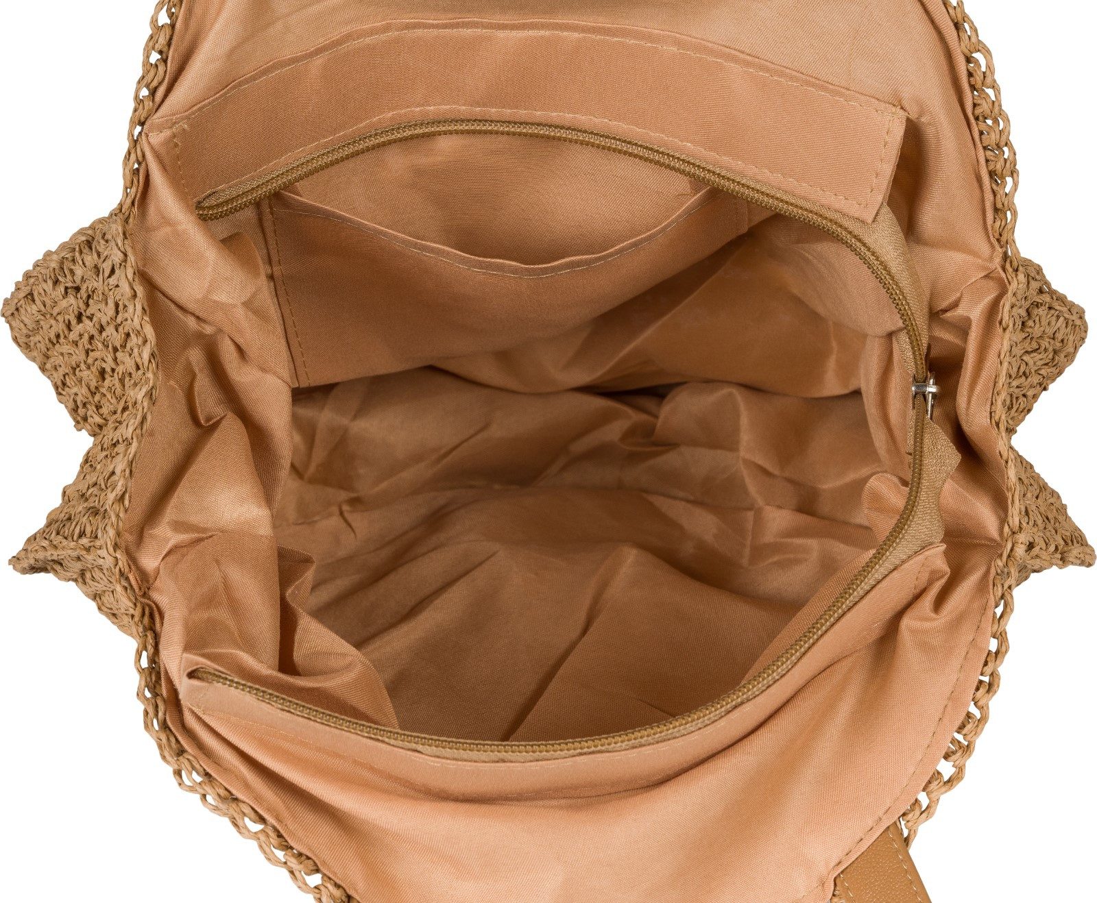 styleBREAKER Schultertasche Runde Schultertasche Papierstroh (1-tlg)