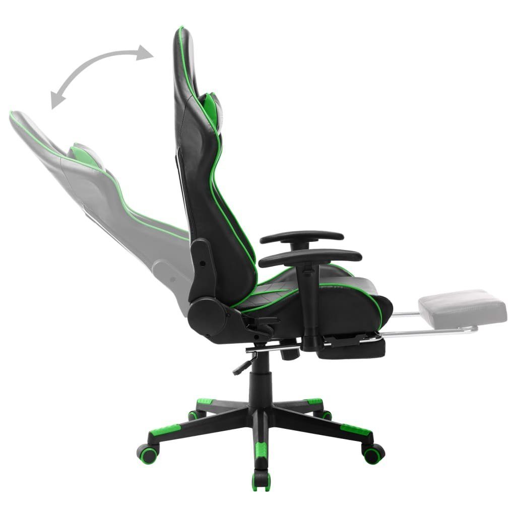 vidaXL Bürostuhl Gaming-Stuhl mit Fußstütze und Grün Schwarz Kunstleder