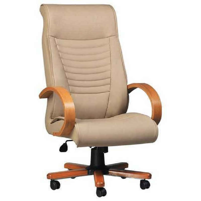 JVmoebel Bürostuhl Luxus Gaming Chair Beige Bürostuhl Schreibtisch Drehstuhl Chefsessel (1 St), Made in Europa
