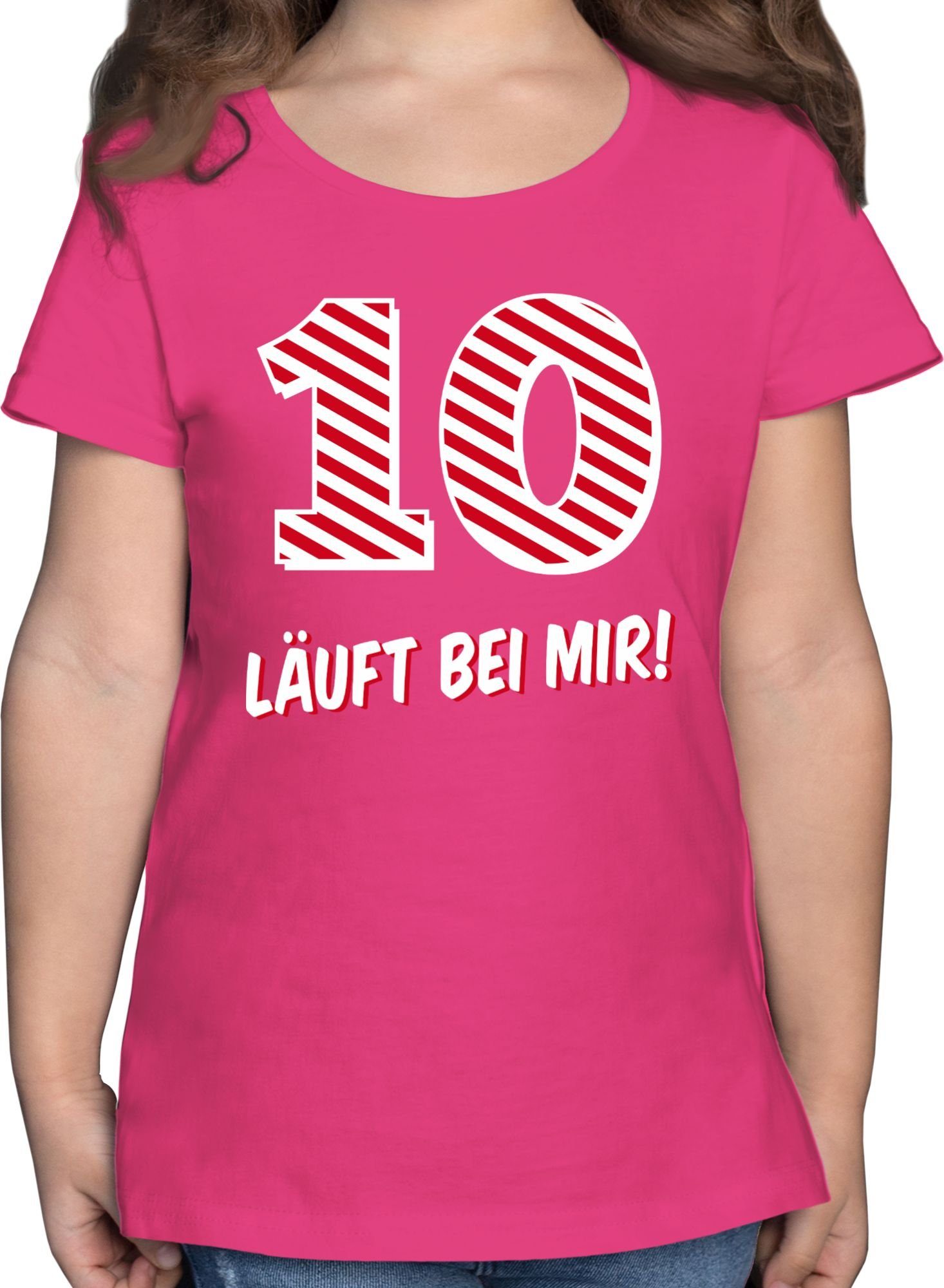 Shirtracer TShirt »Zehnter Läuft bei mir 10. Geburtstag Mädchen
