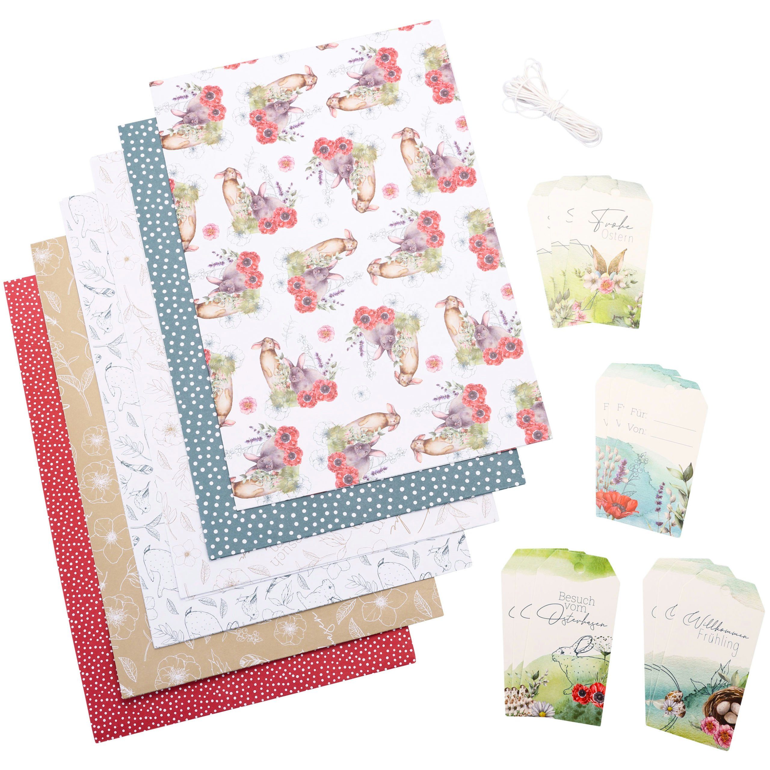 PAPIERDRACHEN Geschenkpapier Geschenkpapier Set 1 zu Ostern