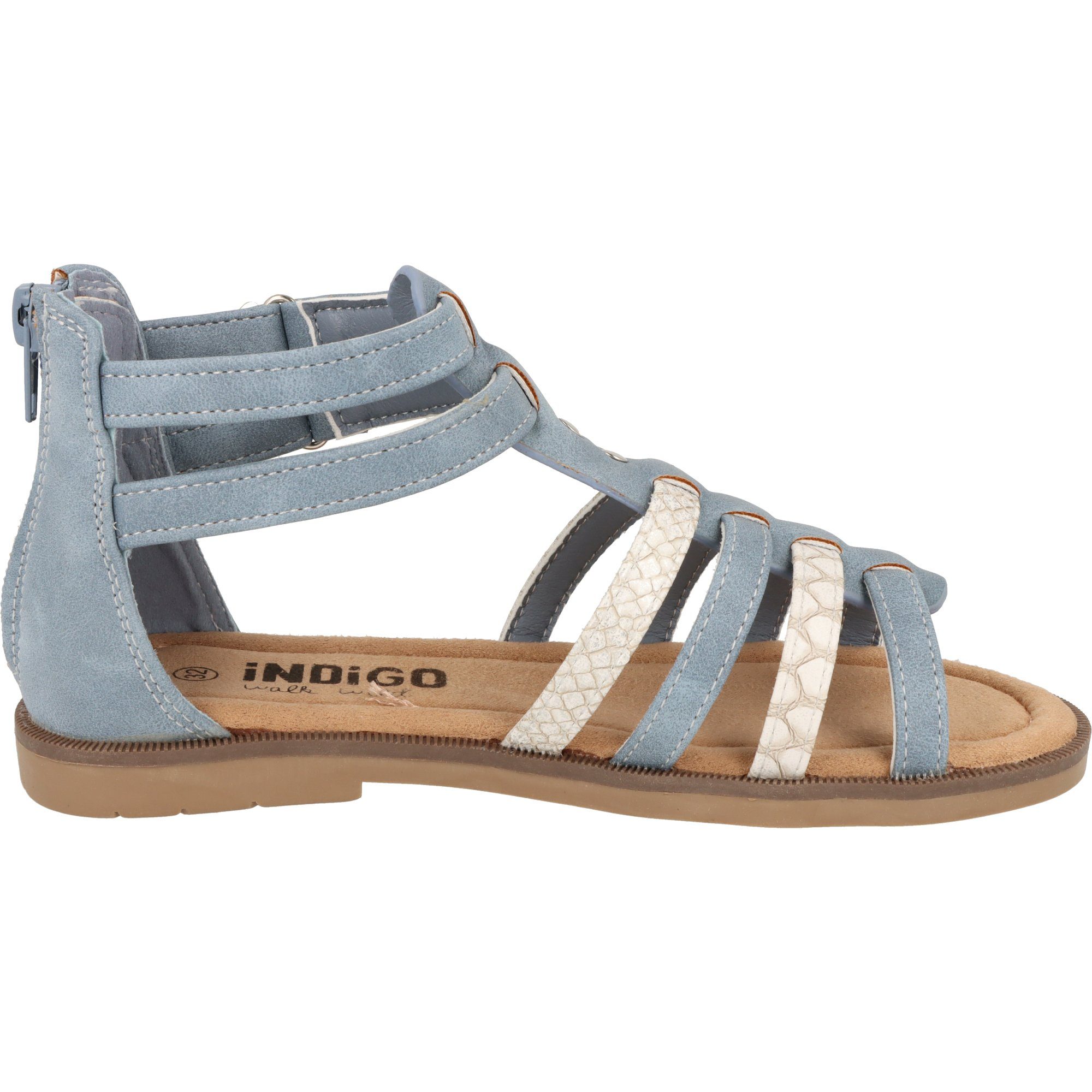 Indigo Kinder Blau Mädchen 482-371 Freizeit Sandale Klett Schuhe Sommer Römersandale