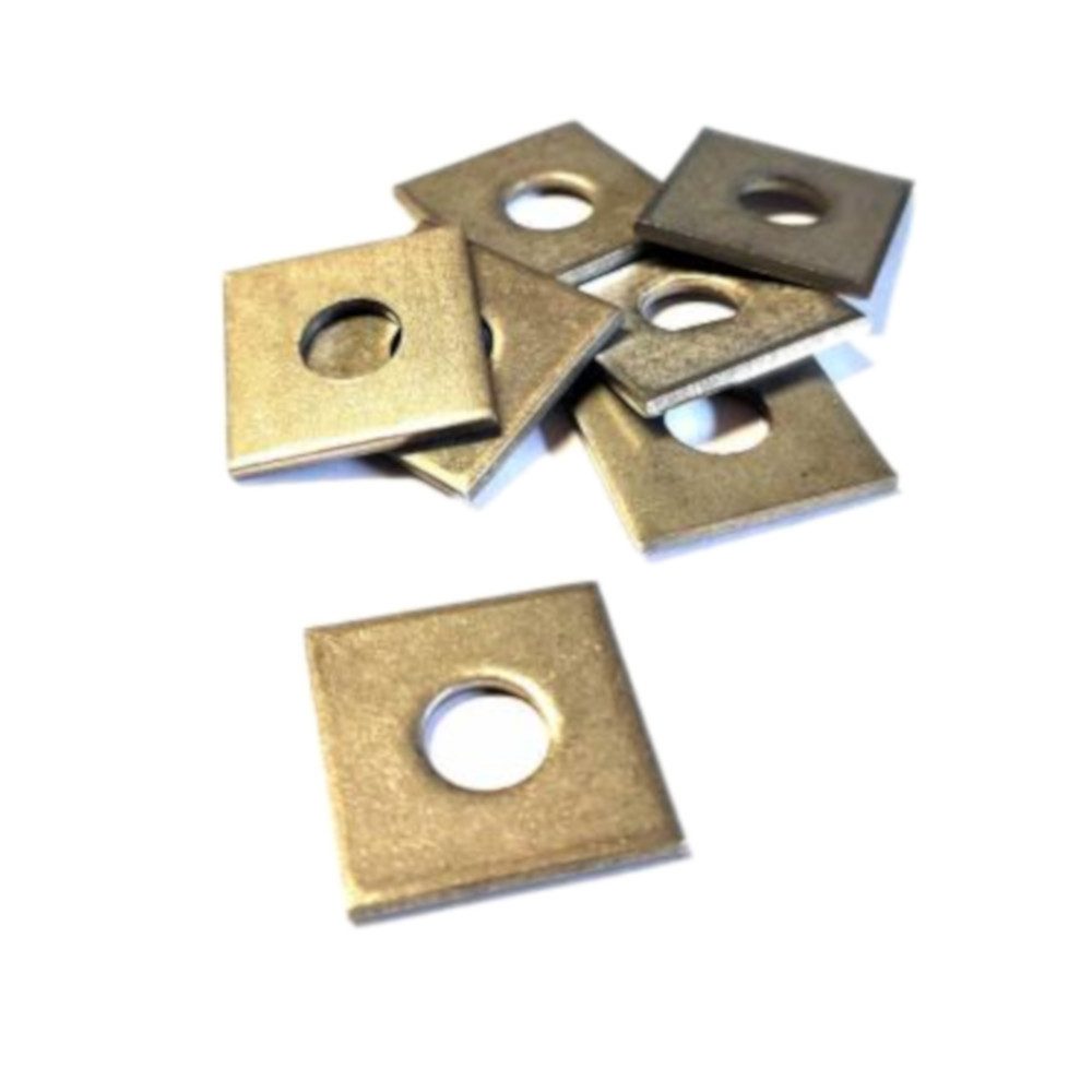 ZAUNIVERSUM Doppelstabmattenzaun 10x Halteplättchen Edelstahl für Zaunpfosten 30 x 30 x 2 mm, (10x, Stück), Edelstahl