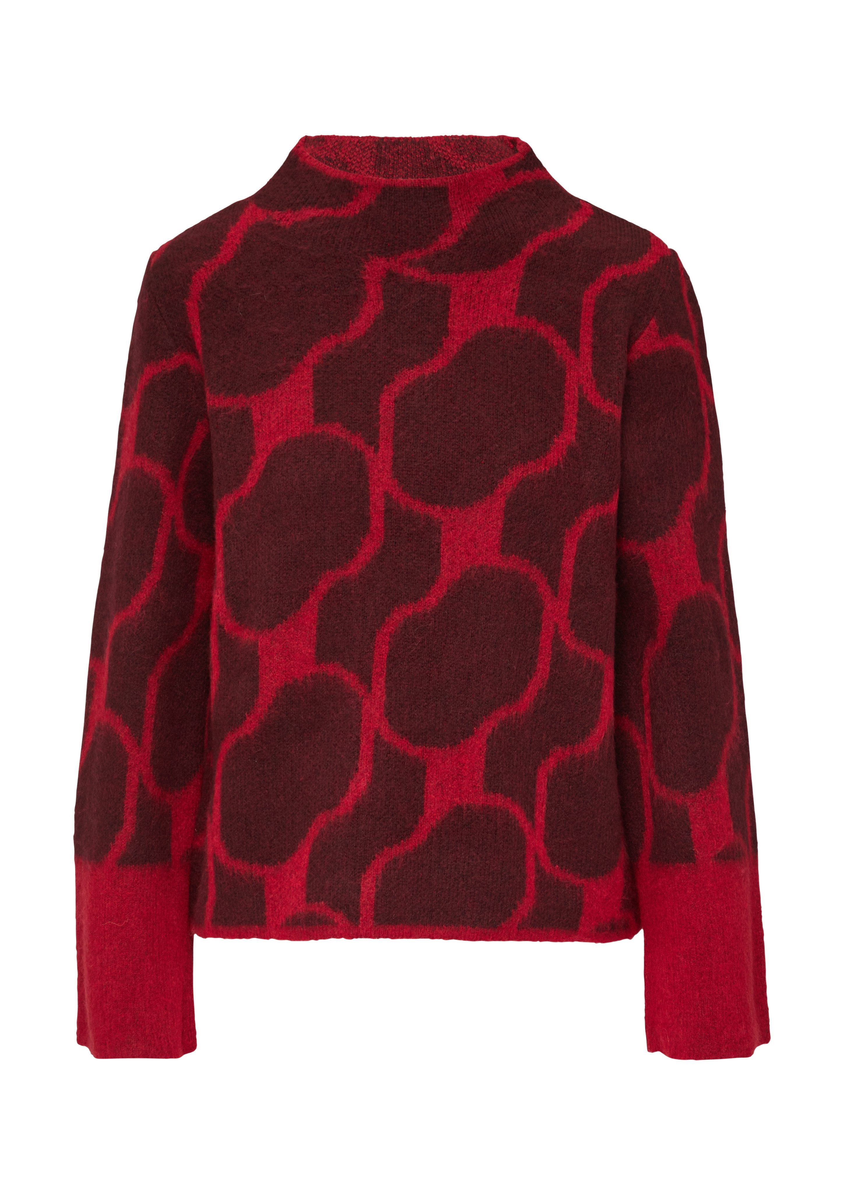 s.Oliver BLACK LABEL Stehkragenpullover mit Intarsienmuster