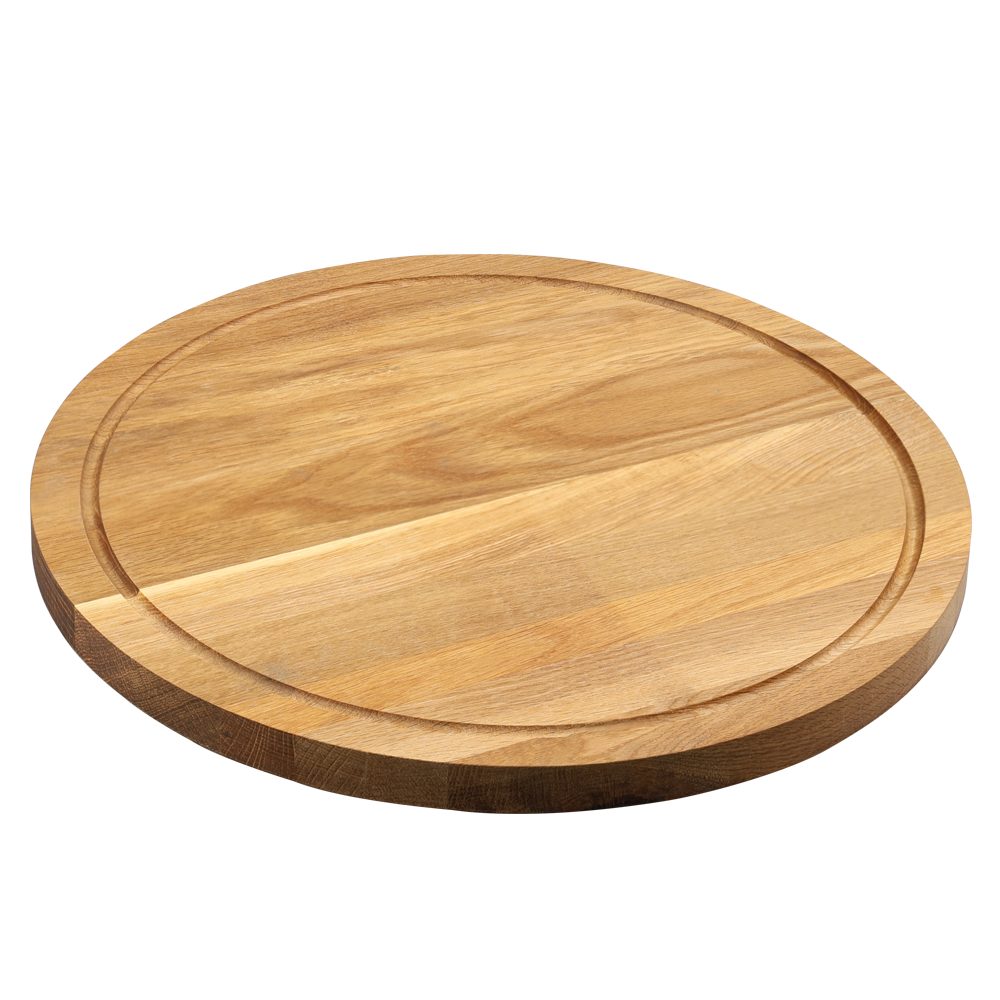 KESPER® Schneidebrett Brett aus Eichenholz, FSC, Eichenholz, (1-St), mit Saftrille