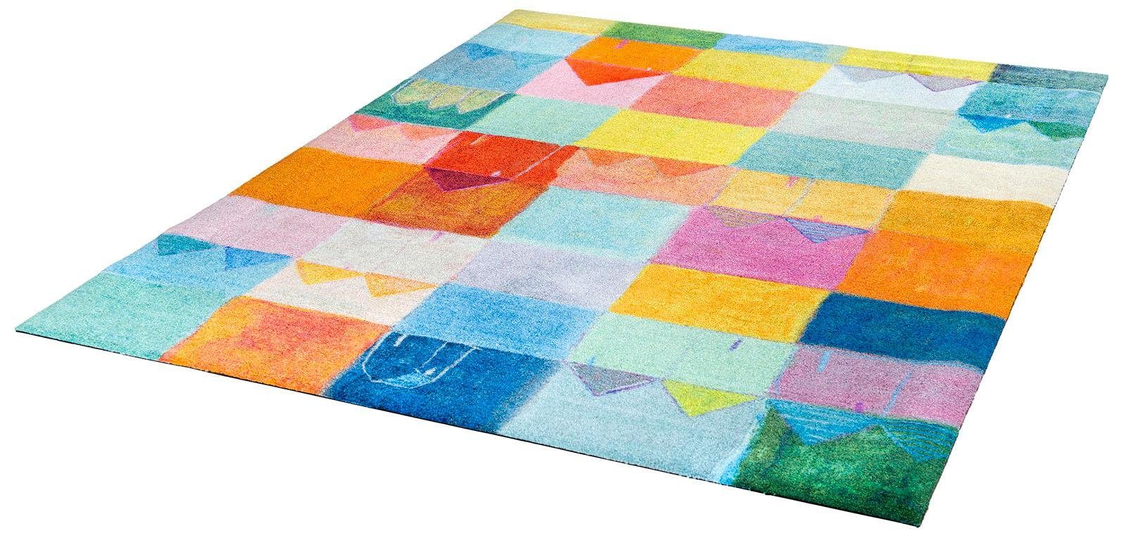 Teppich Sonnenstadt, wash+dry by Kleen-Tex, rechteckig, Höhe: 9 mm,  rutschhemmend, waschbar, Wohnzimmer, Ideal für Allergiker und Tierbesitzer