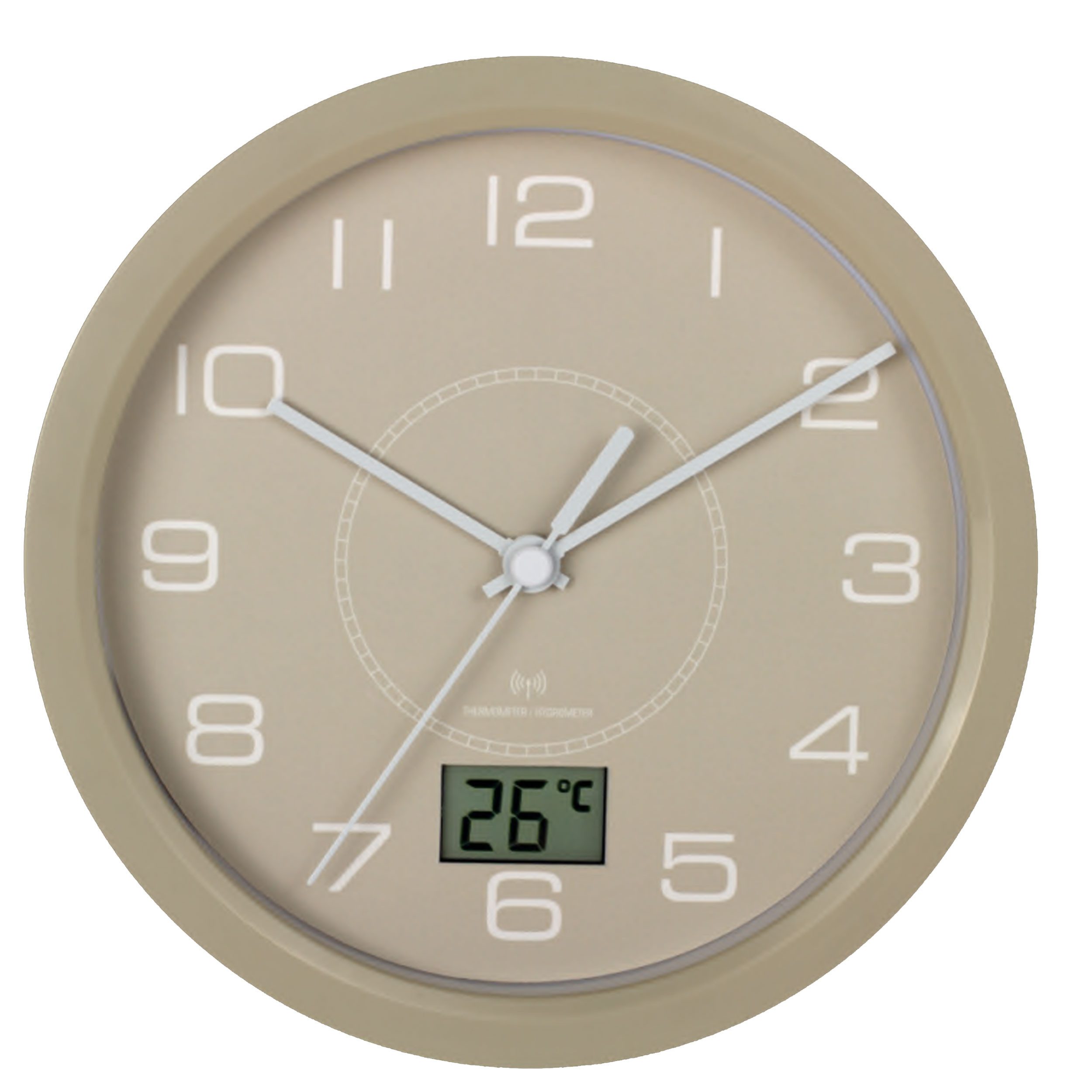 Funkwanduhr Funk Badezimmeruhr Temperaturanzeige Geräuschlos günstig online kaufen