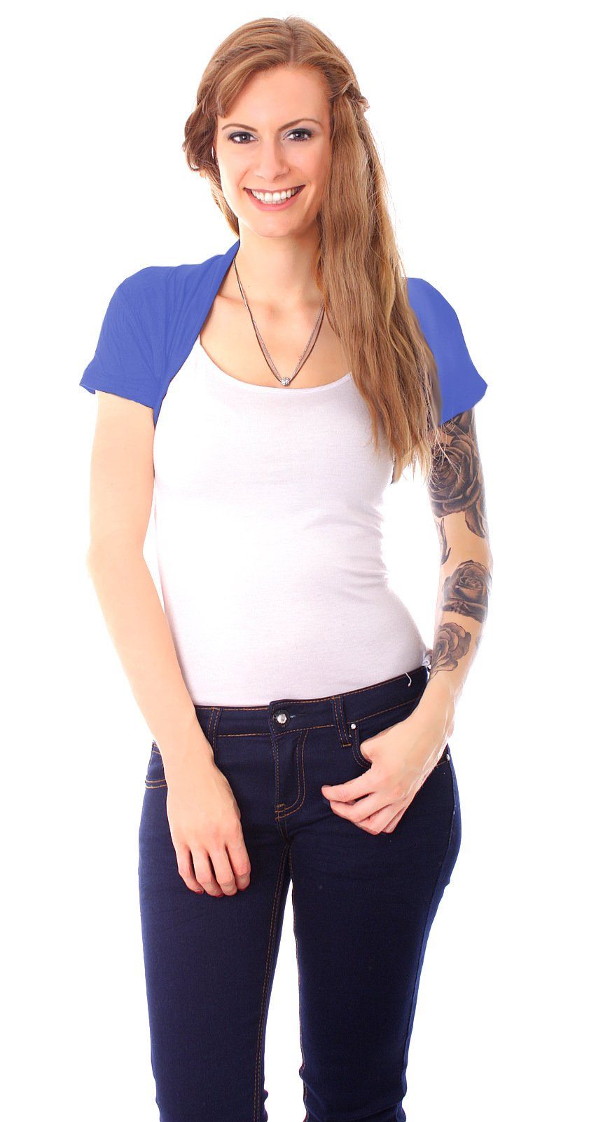 Easy Young Fashion Bolero Kurzarm Bolero 3009 Basic kurzarm Bolero