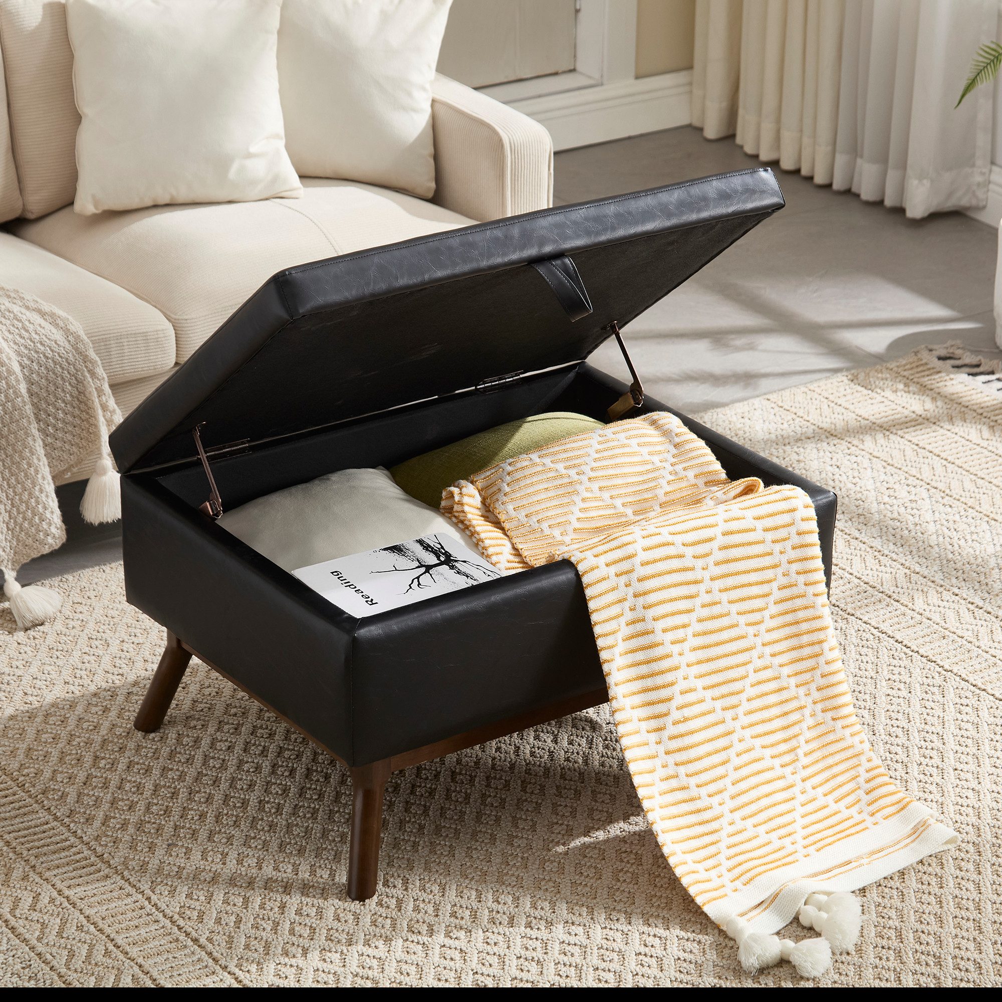 REDOM Schuhbank Hocker mit Stauraum (Handgefertigt & Praktischer Stauraum m günstig online kaufen