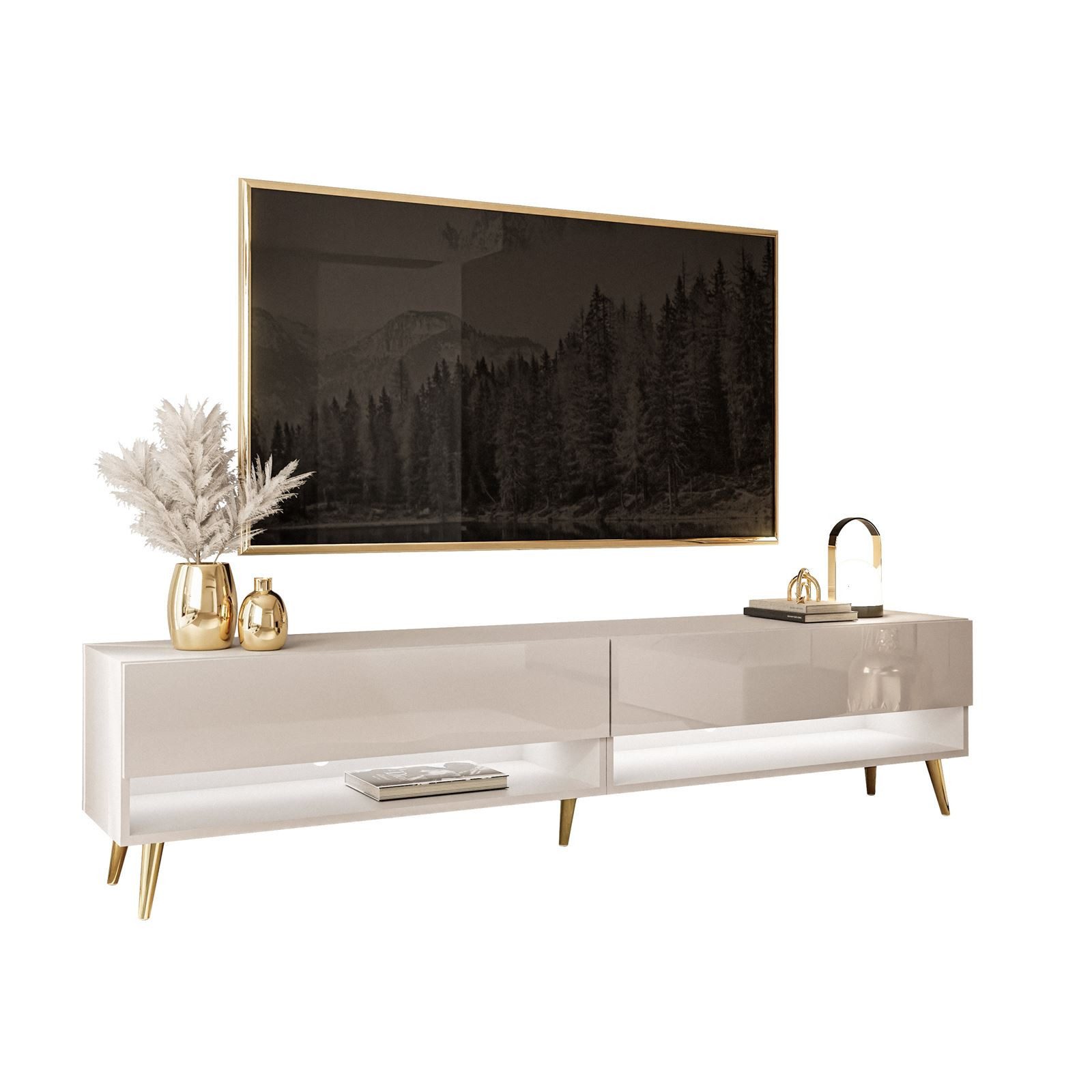 ALLHOUSE24 TV-Schrank ALISSE 180 cm GOLD günstig online kaufen
