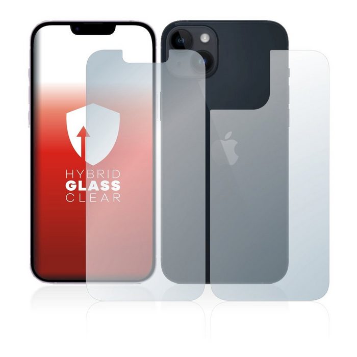 upscreen flexible Panzerglasfolie für Apple iPhone 14 (Display+Rückseite) Displayschutzglas Schutzglas Glasfolie klar