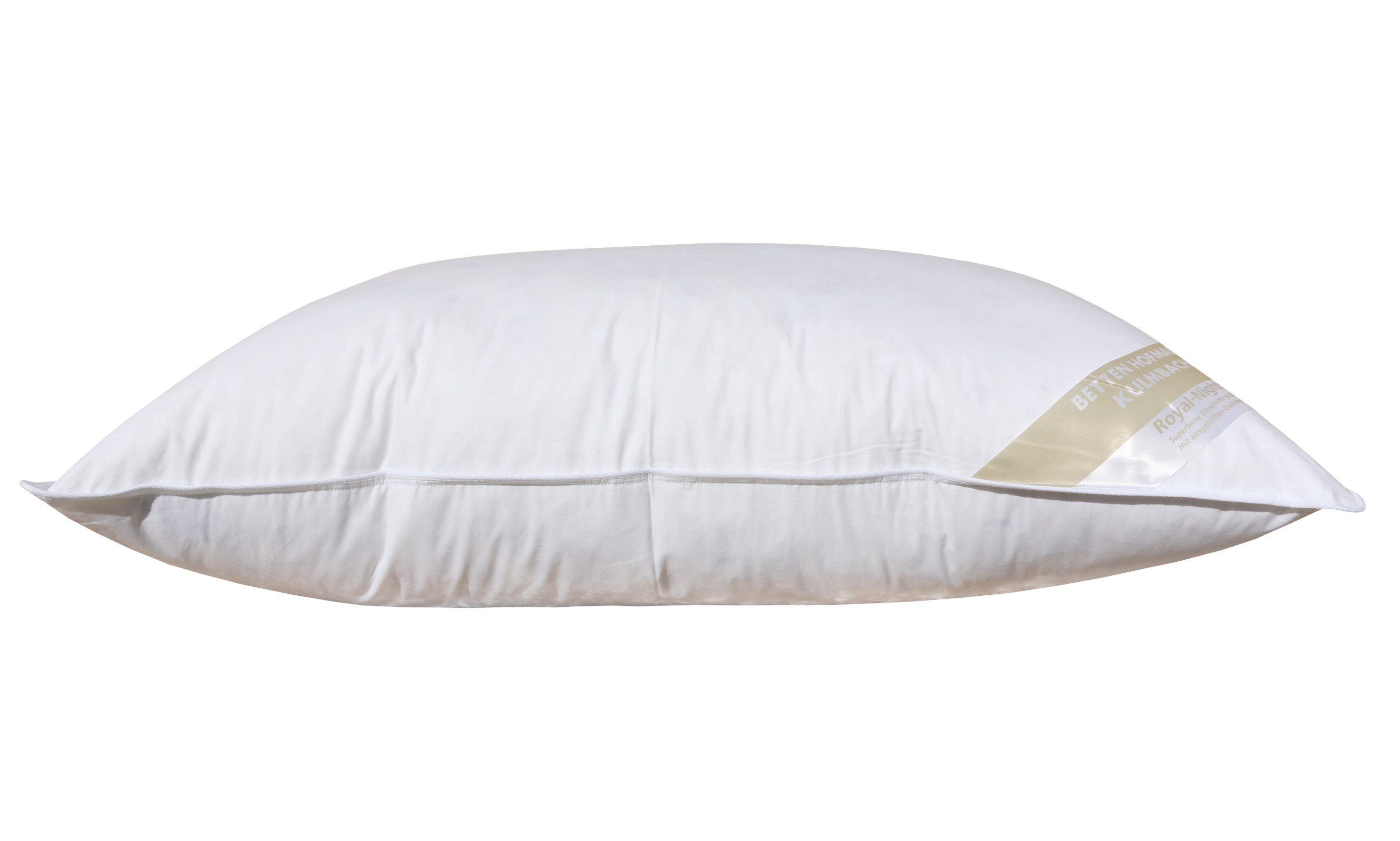 Kopfkissen Extrem Volumen Daunen-Feder-Kissen Kopfkissen 1500g, 50x75 Baumwolle, fest Betten Rückenschläfer Hofmann, sehr 100% Bezug