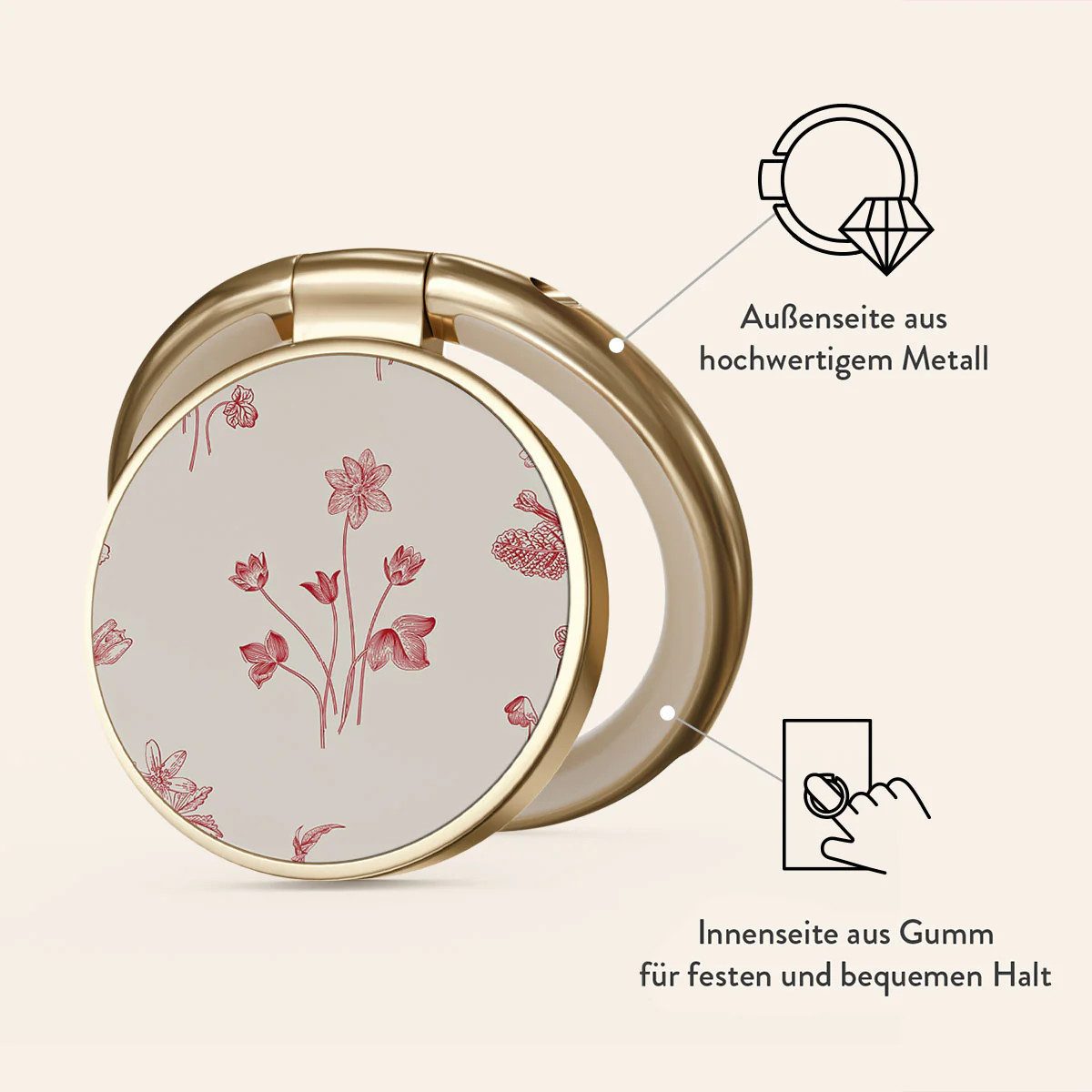 BURGA Popsockets Prairie Ring Holder gold