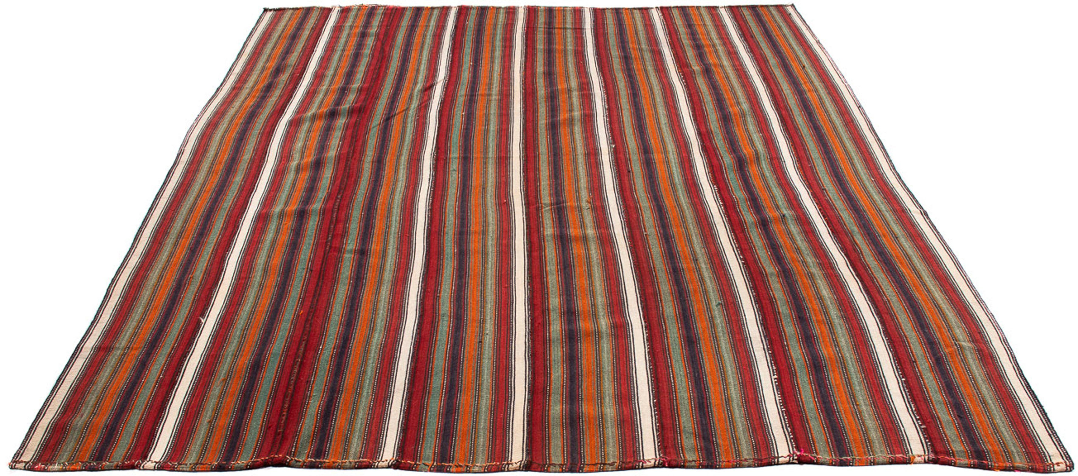 Wollteppich Kelim - Old - 210 x 250 cm - mehrfarbig, morgenland, rechteckig, Höhe: 5 mm, Wohnzimmer, Einzelstück
