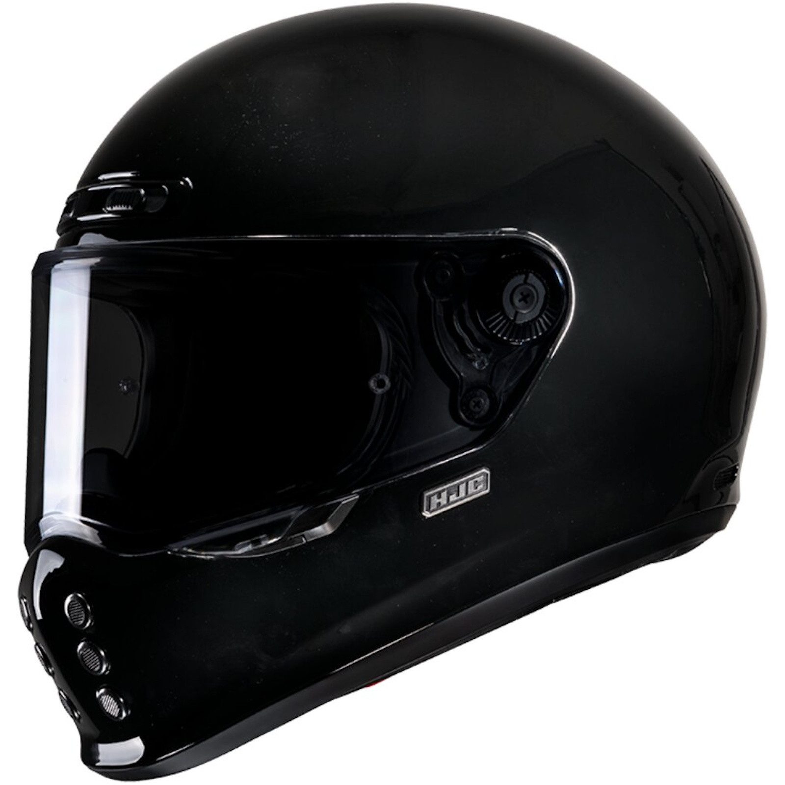 HJC Motorradhelm HJC V10 Solid schwarz Integralhelm (1er Set)