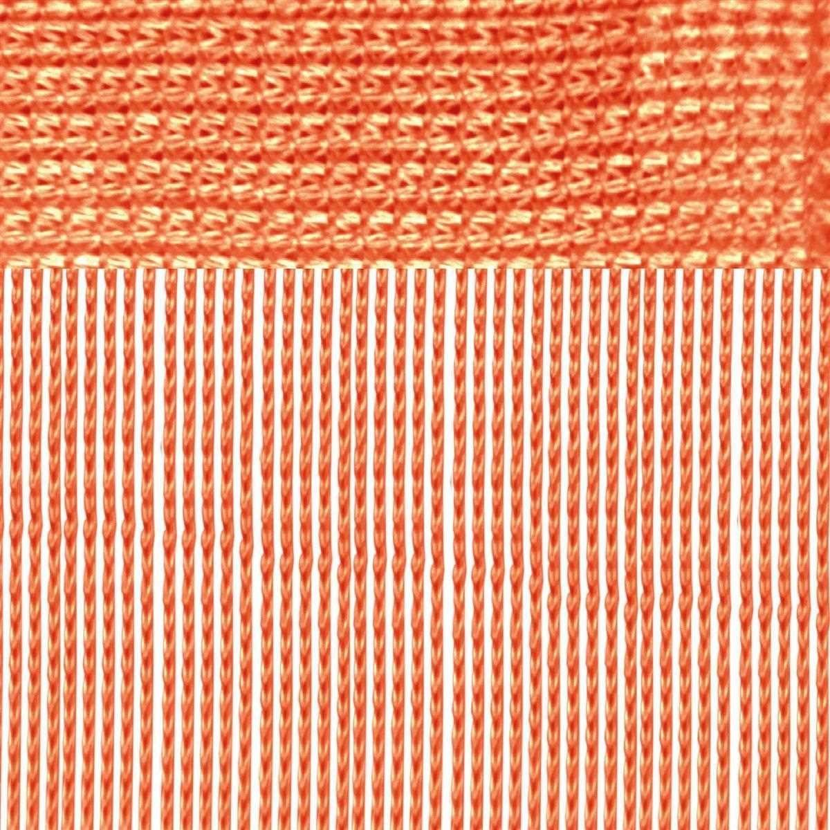 Bistrogardine - Arsvita, Küchengardine (BxL), Farben Faden 60cm transparent, 150cm Vorhang, Orange (1 St), Stangendurchzug x in vers.