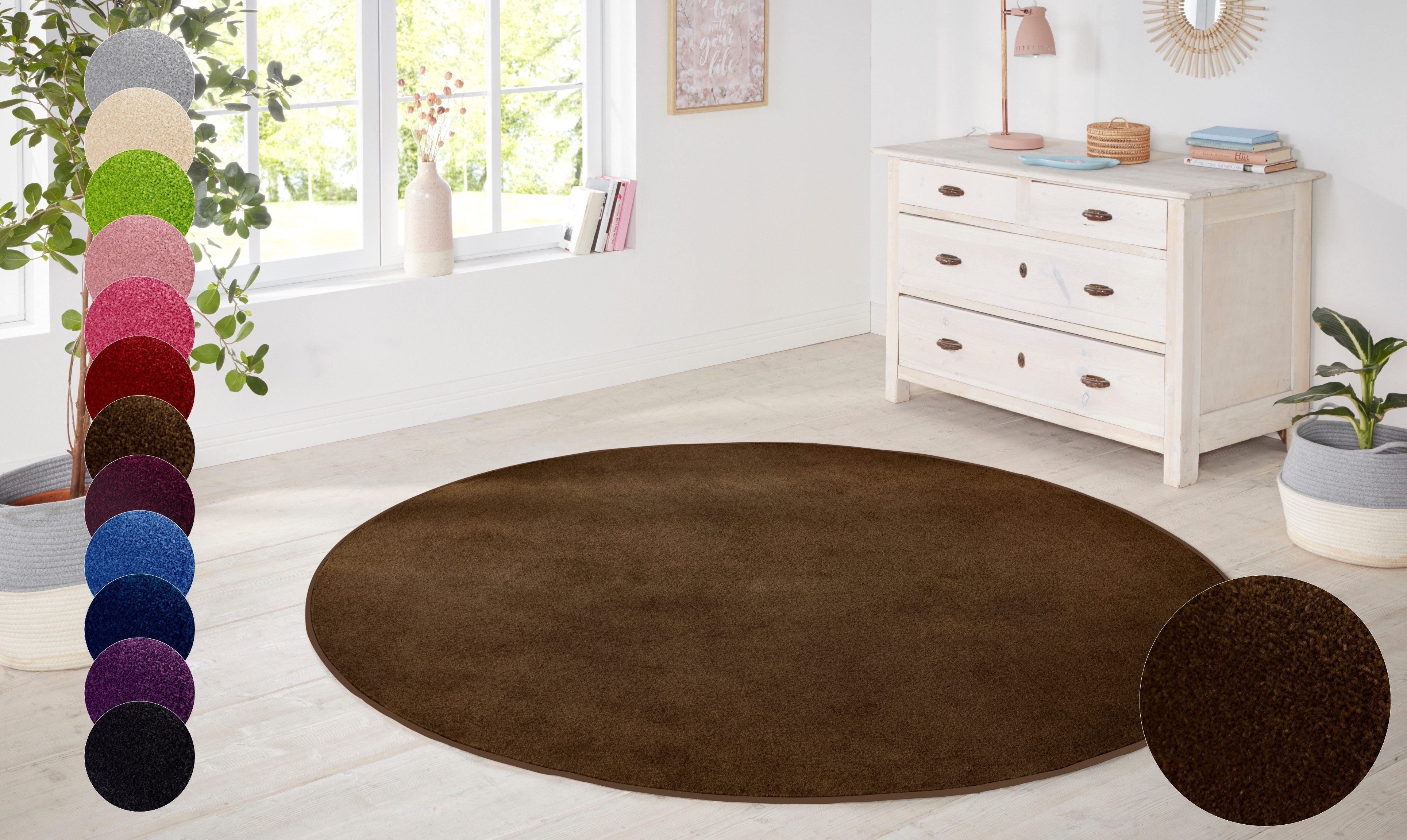 HANSE Home Teppich Shashi, rund, Höhe: günstig online kaufen