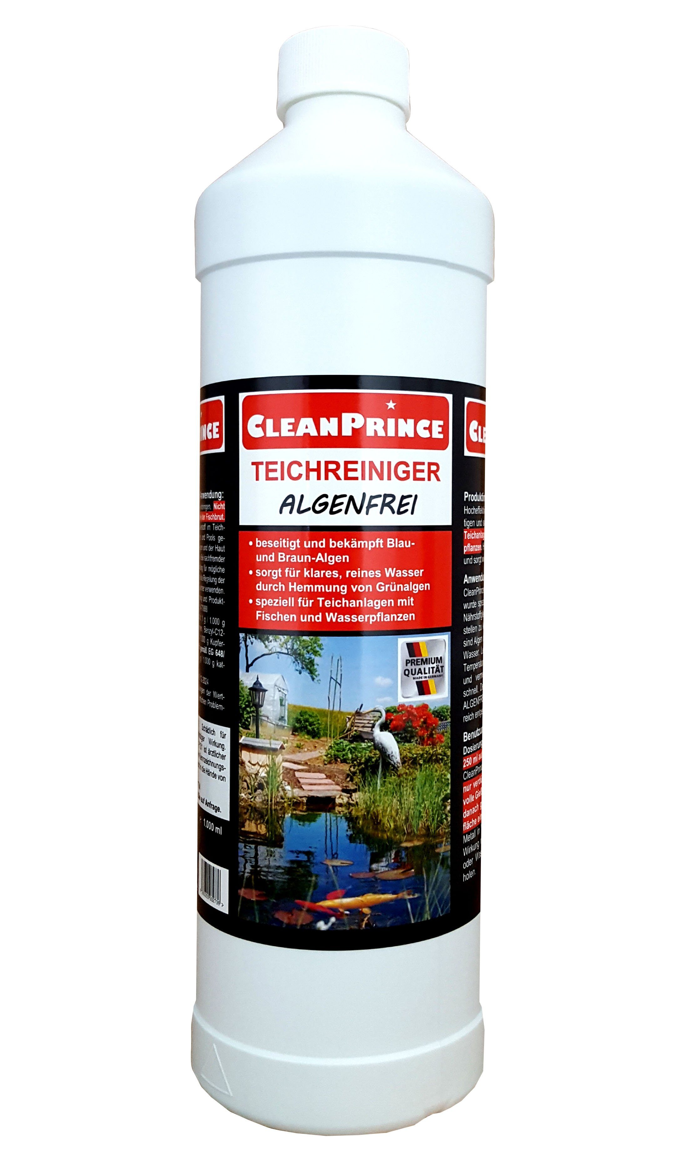 CleanPrince Teichpflege Teichrein Algenfrei Teichreiniger Wasser mit