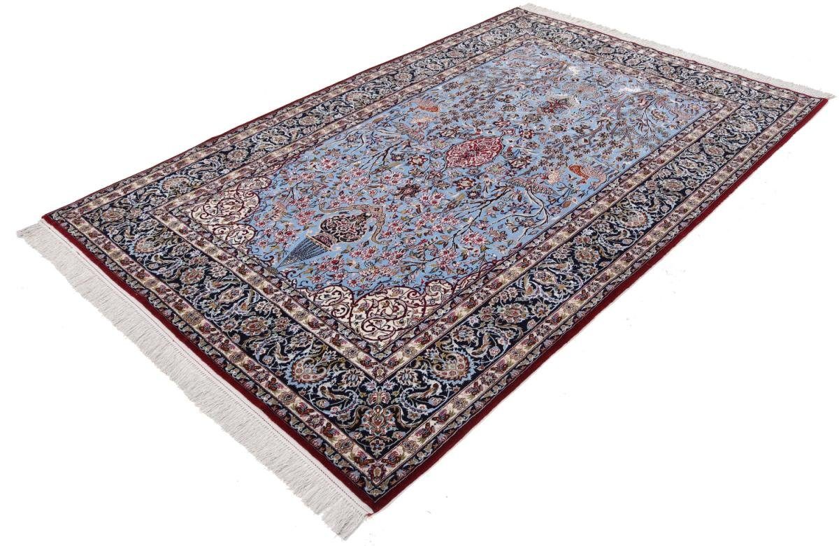 mm Orientteppich Handgeknüpfter Orientteppich, Seidenkette Nain Trading, rechteckig, Höhe: 8 Isfahan 151x242