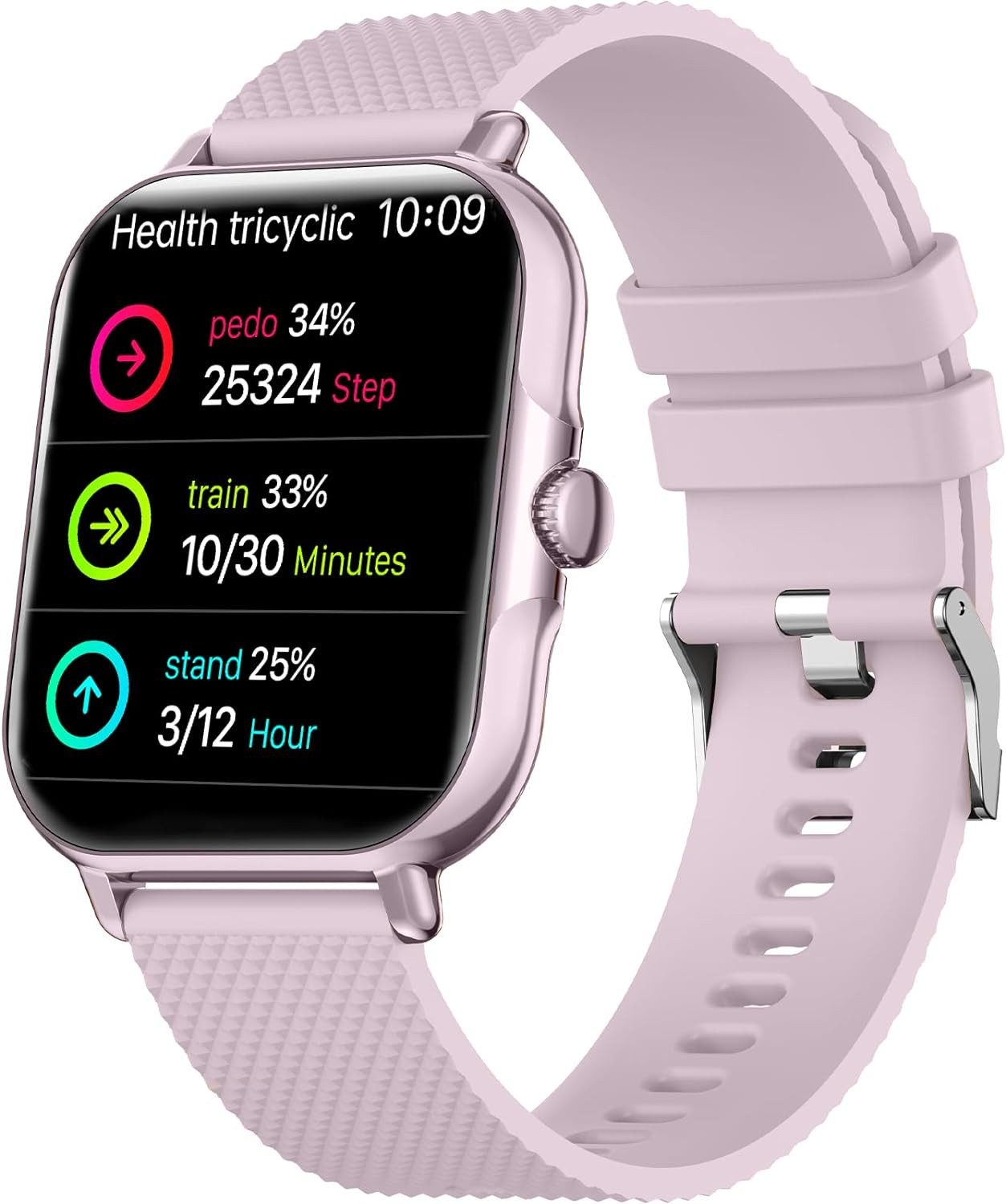 zaisia für Damen Herren mit Telefonfunktion Touchscreen Fitness Tracker, Smartwatch (1.85 Zoll, Android / iOS), mit Schrittzähler, Mehrere Sportmodi IP68 Wasserdicht Fitness