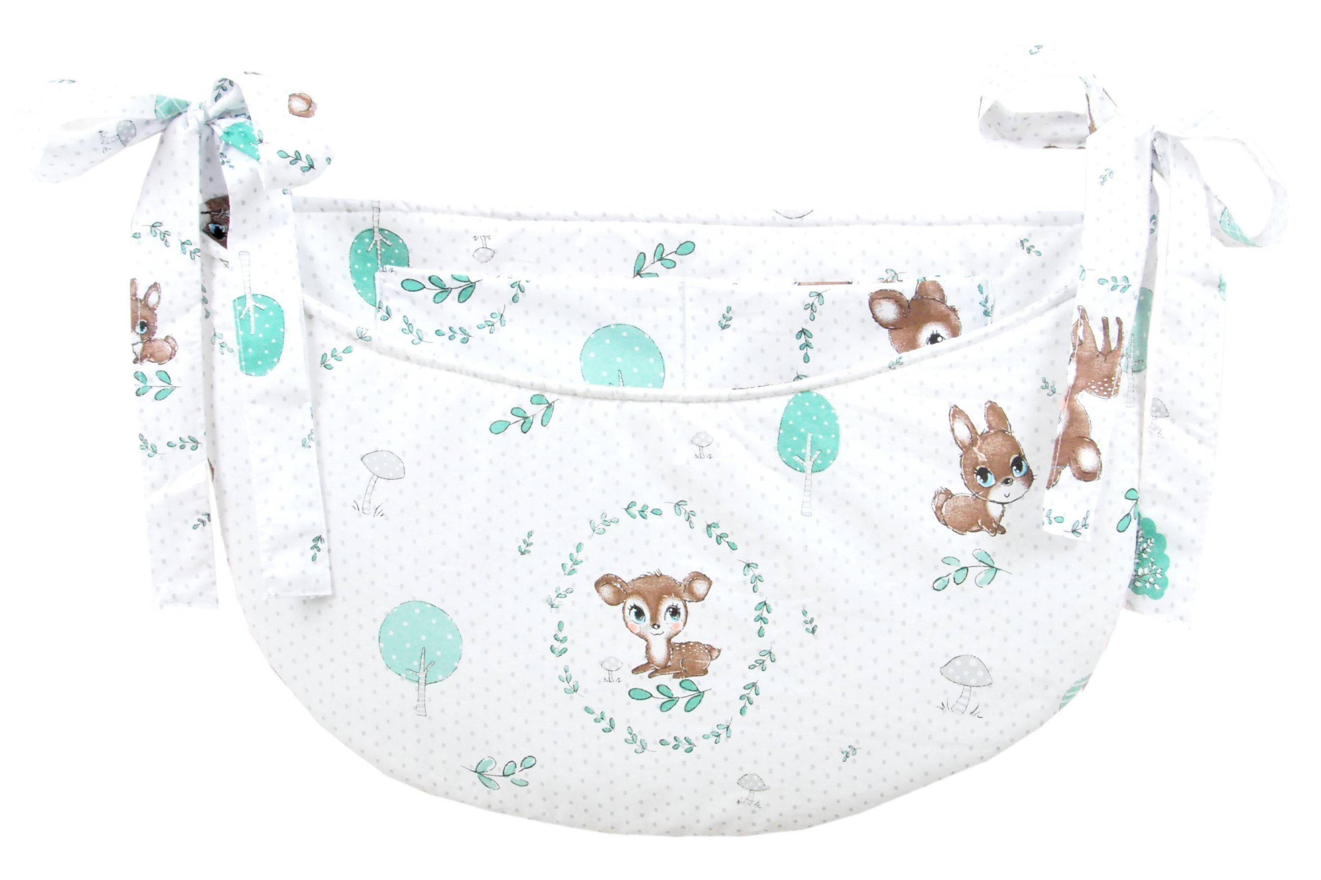 BabyLux Betttasche BABYLUX Organizer BETTTASCHE Spielzeugtasche Babybett Windeltasche, 120. Wald Reh