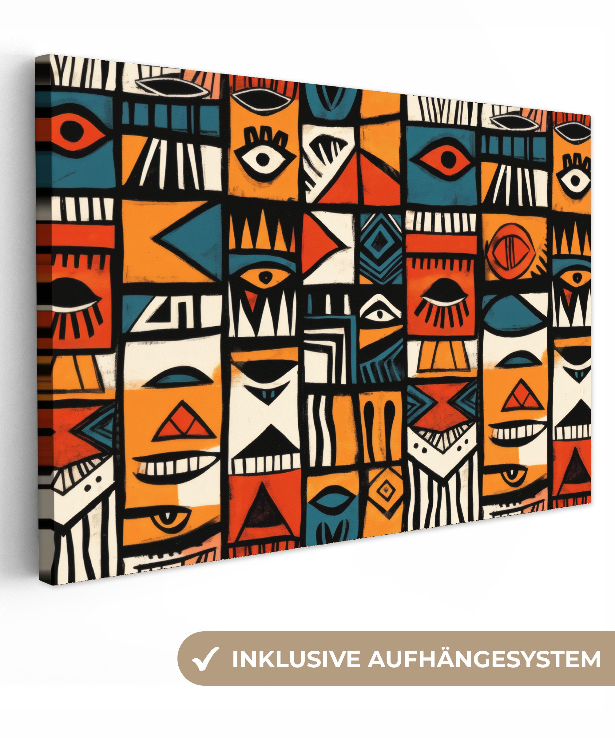 OneMillionCanvasses® Leinwandbild Abstrakt - Gesichter - günstig online kaufen