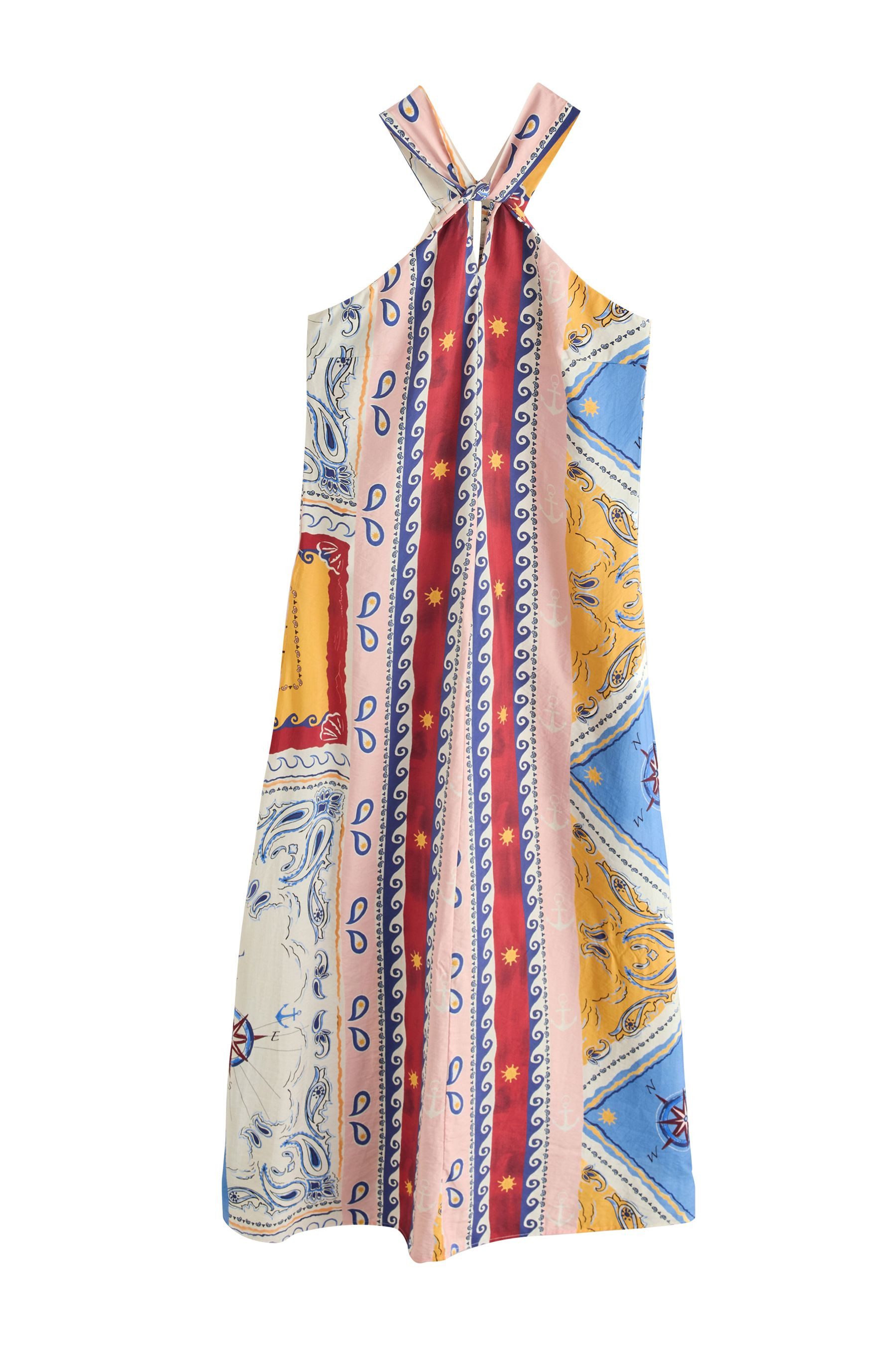 Midikleid Neckholder-Midikleid mit Drehdetail