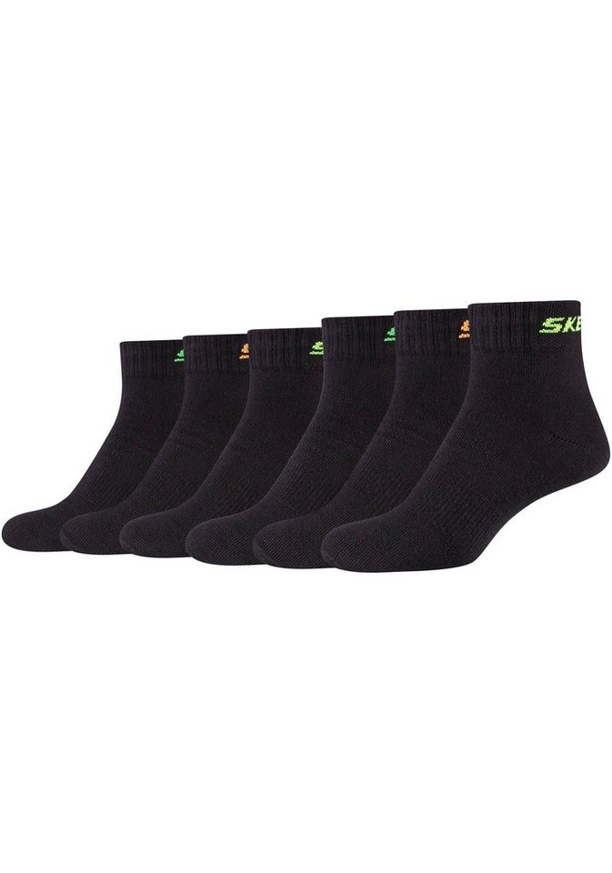 Skechers Kurzsocken Kurzsocken 6er Pack, Mit feuchtigkeitsregulierender  Netzbelüftung