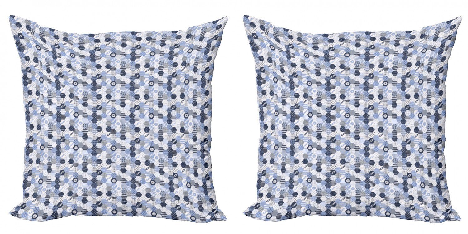 Abakuhaus Pastell Shapes Accent blau Stück), Modern Wasser Doppelseitiger Kissenbezüge Digitaldruck, Hexagon (2