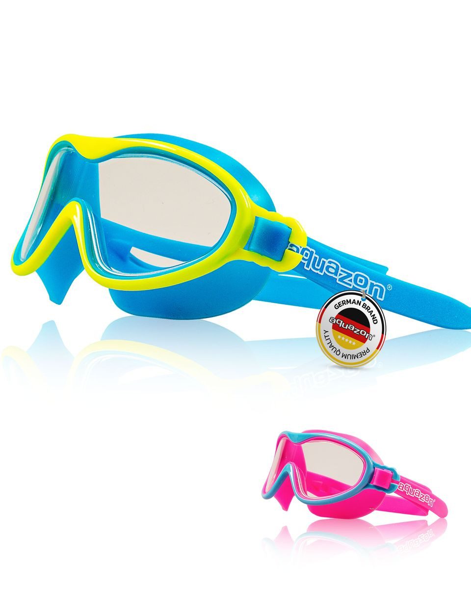 AQUAZON Taucherbrille WAVE Junior Kinder Schwimmbrille, Schnorchelbrille, 3-7 Jahre