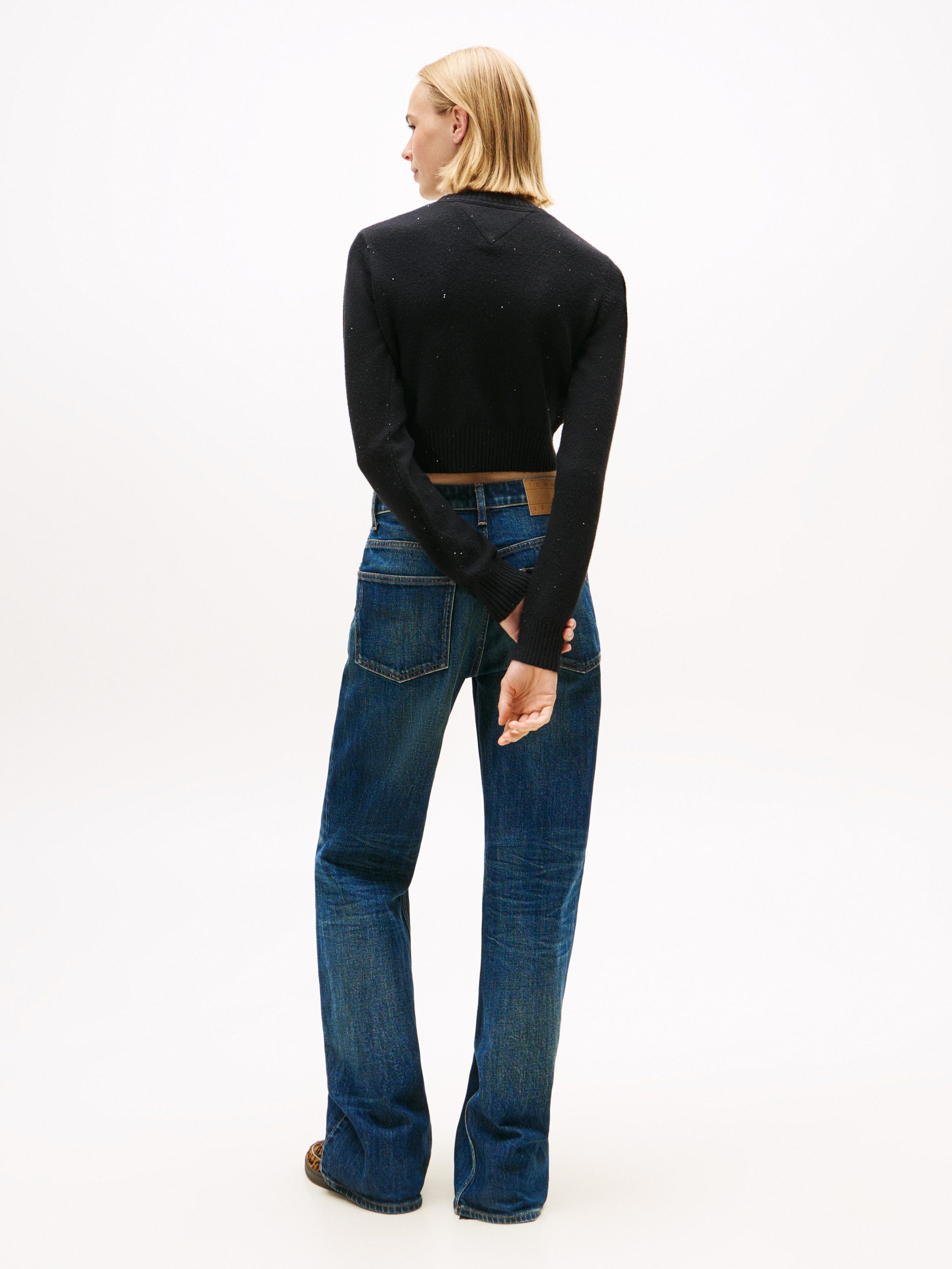 Tommy Jeans Strickpullover TJW SPARKLE FLAG SWEATER EXT