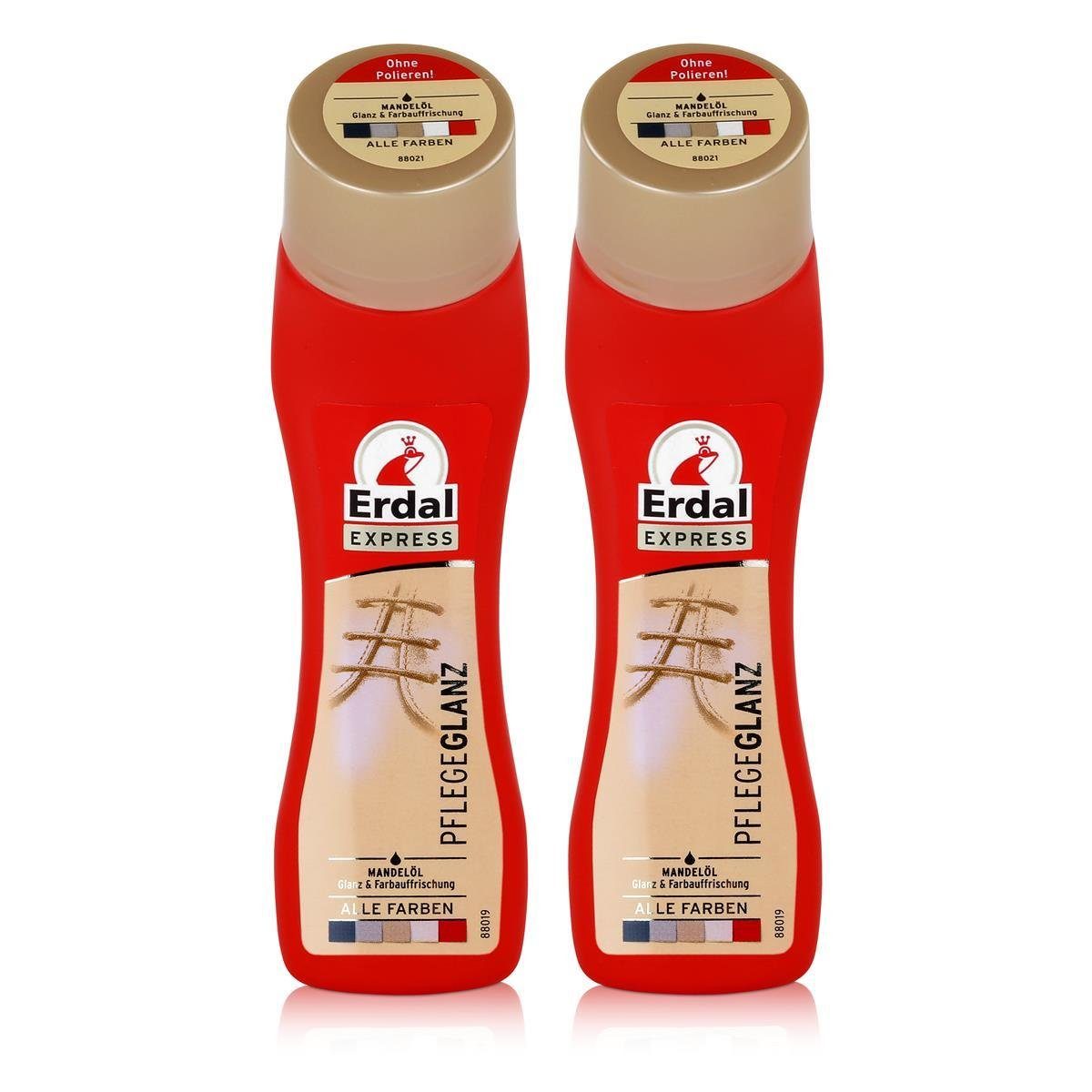 Erdal Erdal Express Pflegeglanz alle Farben 75ml - Mit Mandelöl (2er Pack) Reinigungstücher